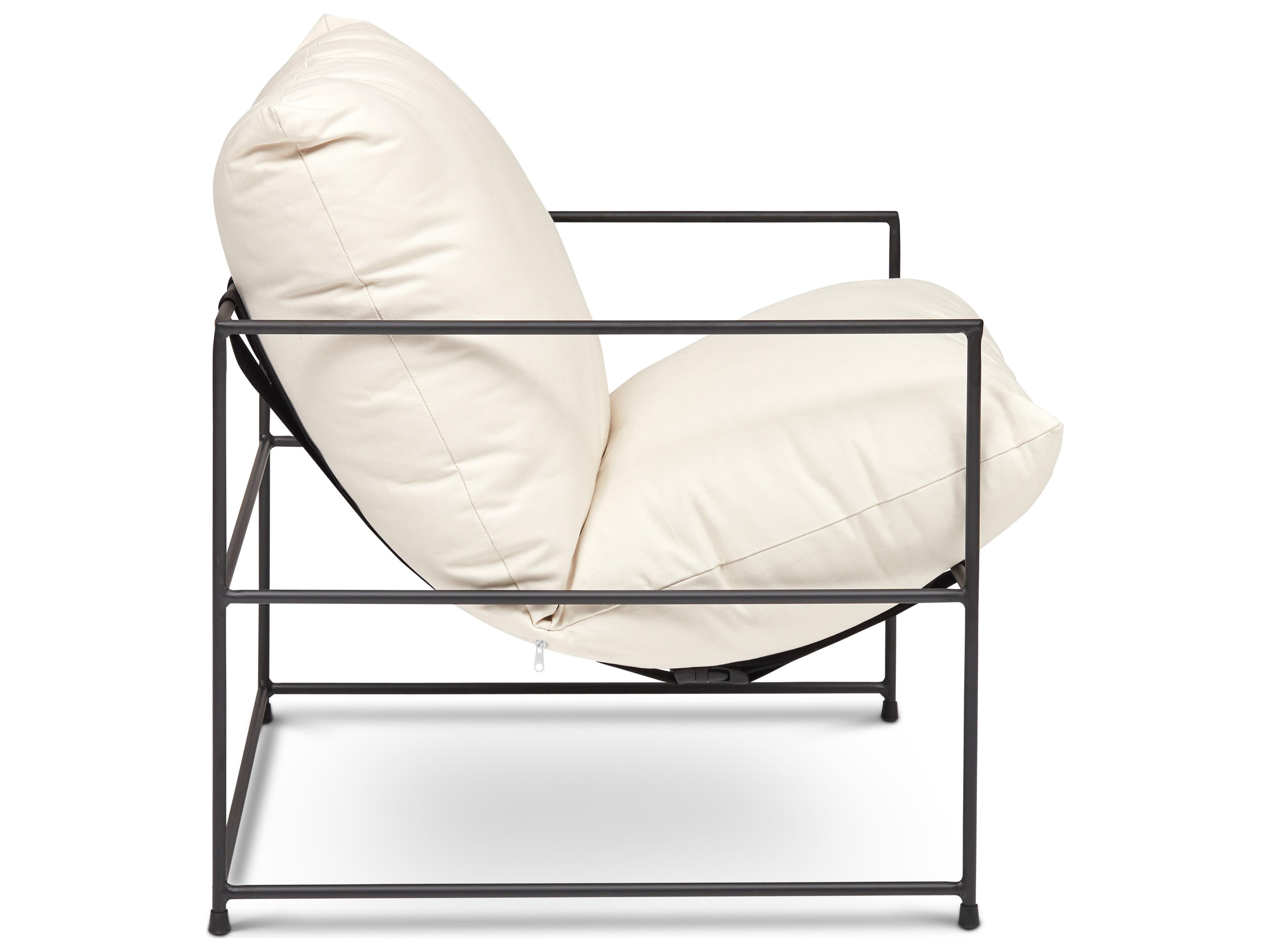 Urbia Metro White Fabric Accent Chair