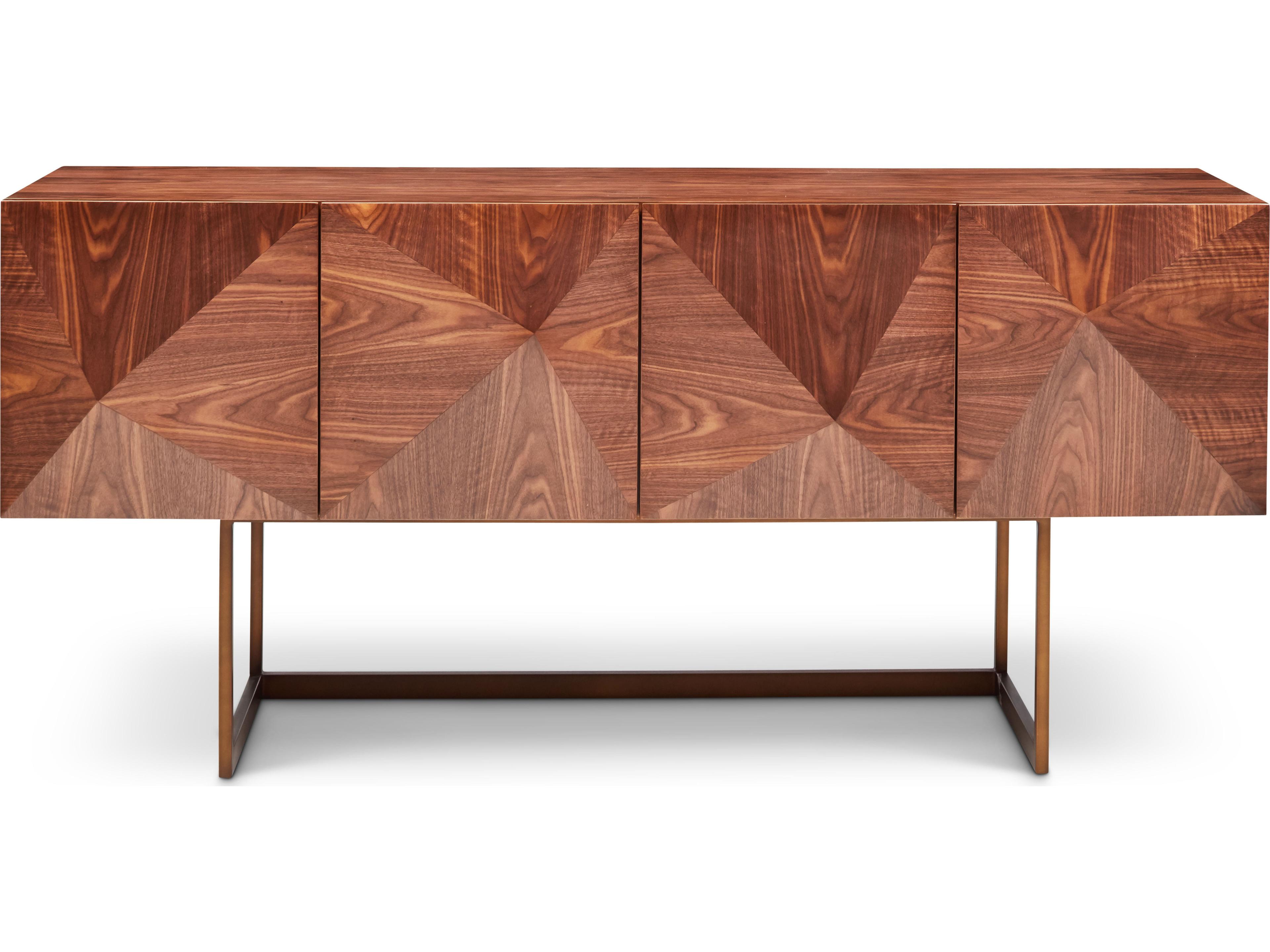 Cube Buffet IE Series Walnut Sideboard with 3D Doors