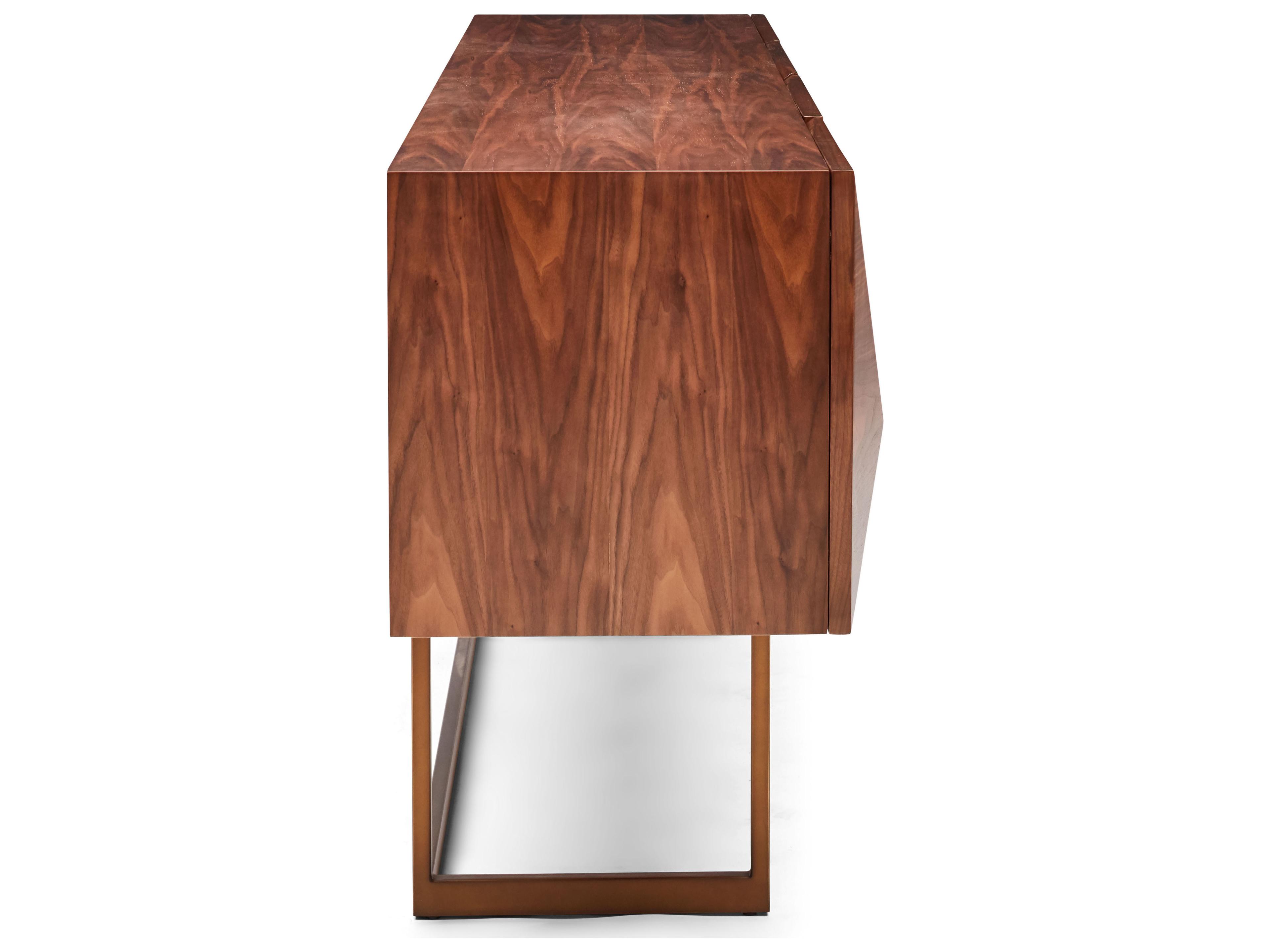 Urbia Ie Series 71" Walnut Wood Vintage Copper Sideboard