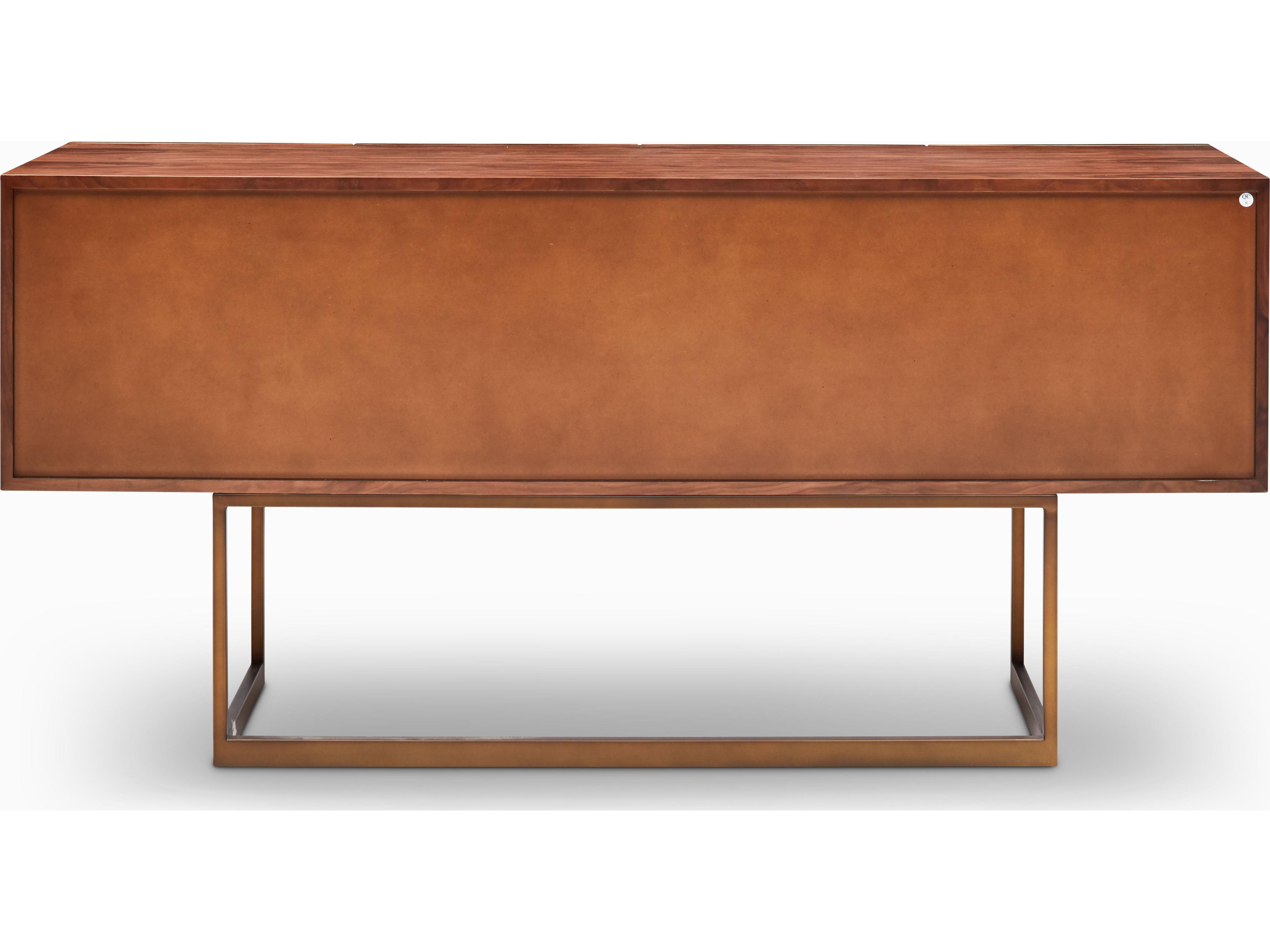 Urbia Ie Series 71" Walnut Wood Vintage Copper Sideboard