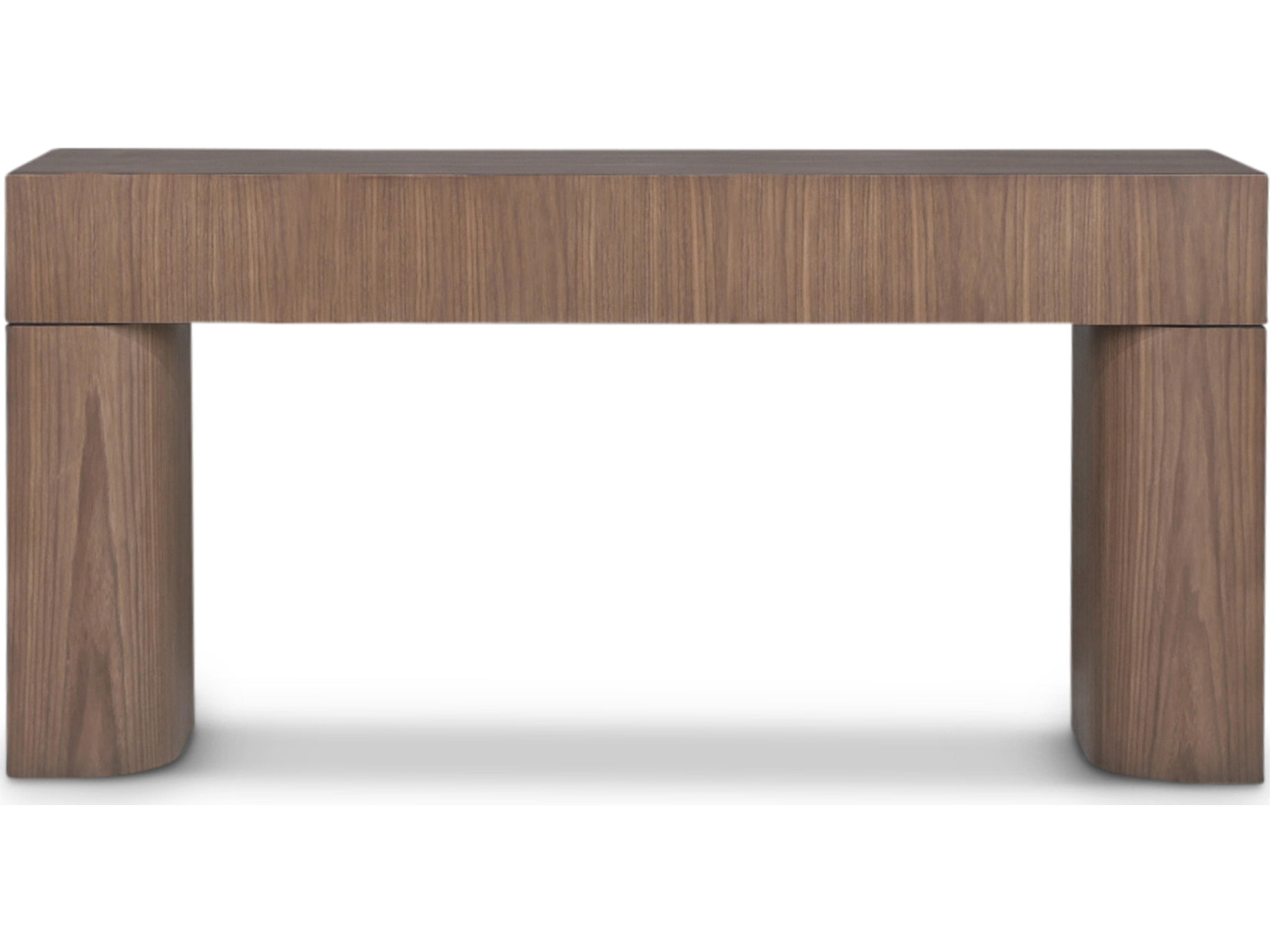 Eka Rectangular Wood Walnut Console Table