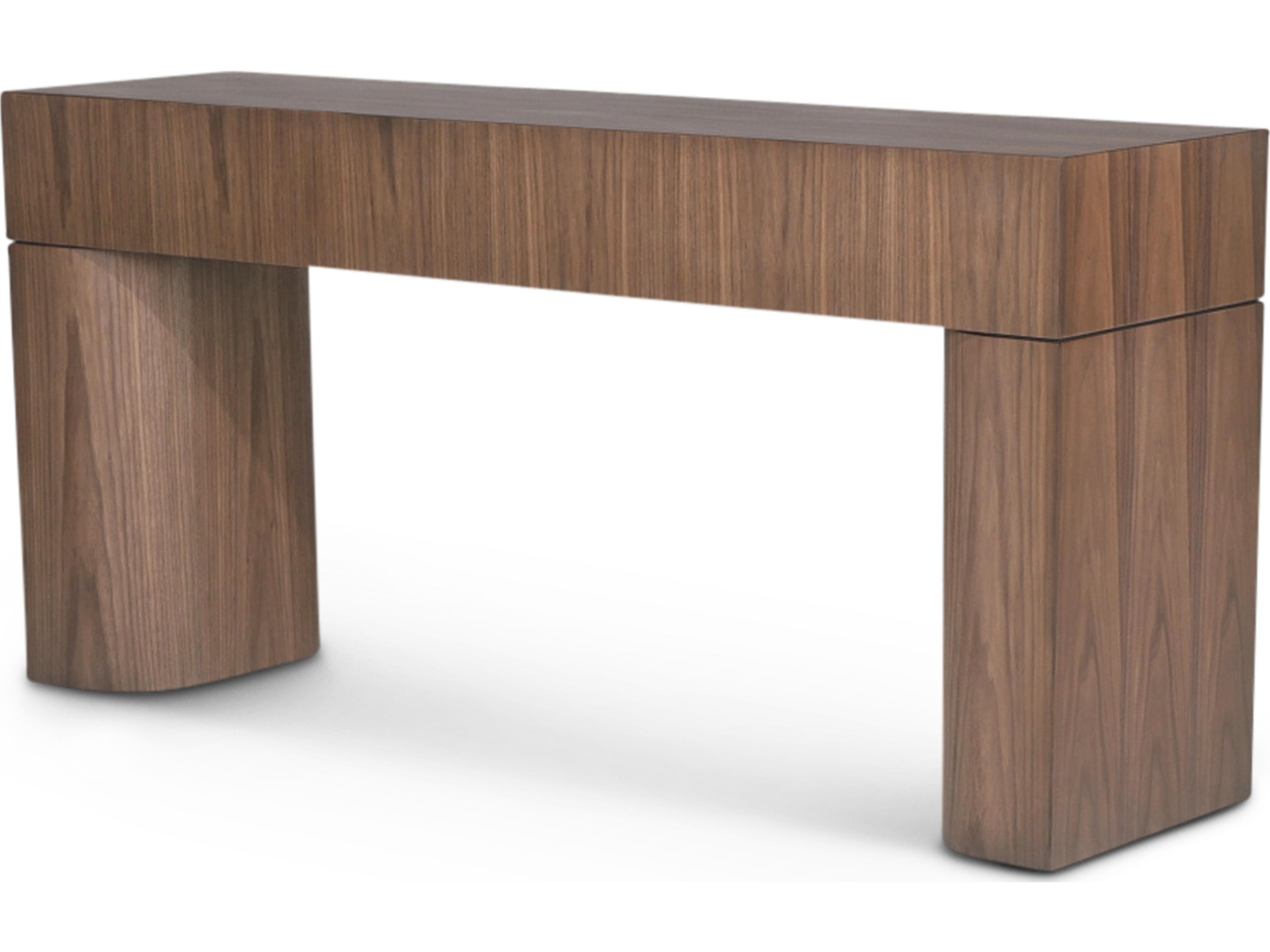 Urbia Eka Rectangular Wood Walnut Console Table