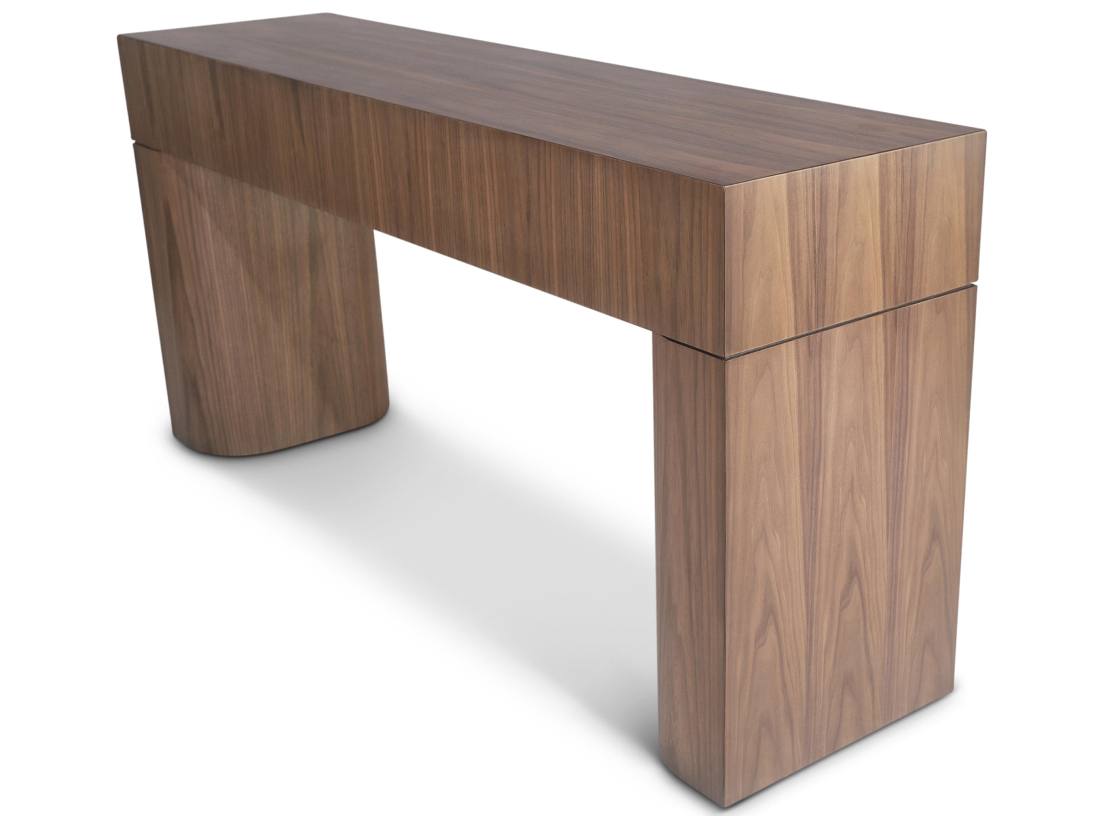 Urbia Eka Rectangular Wood Walnut Console Table