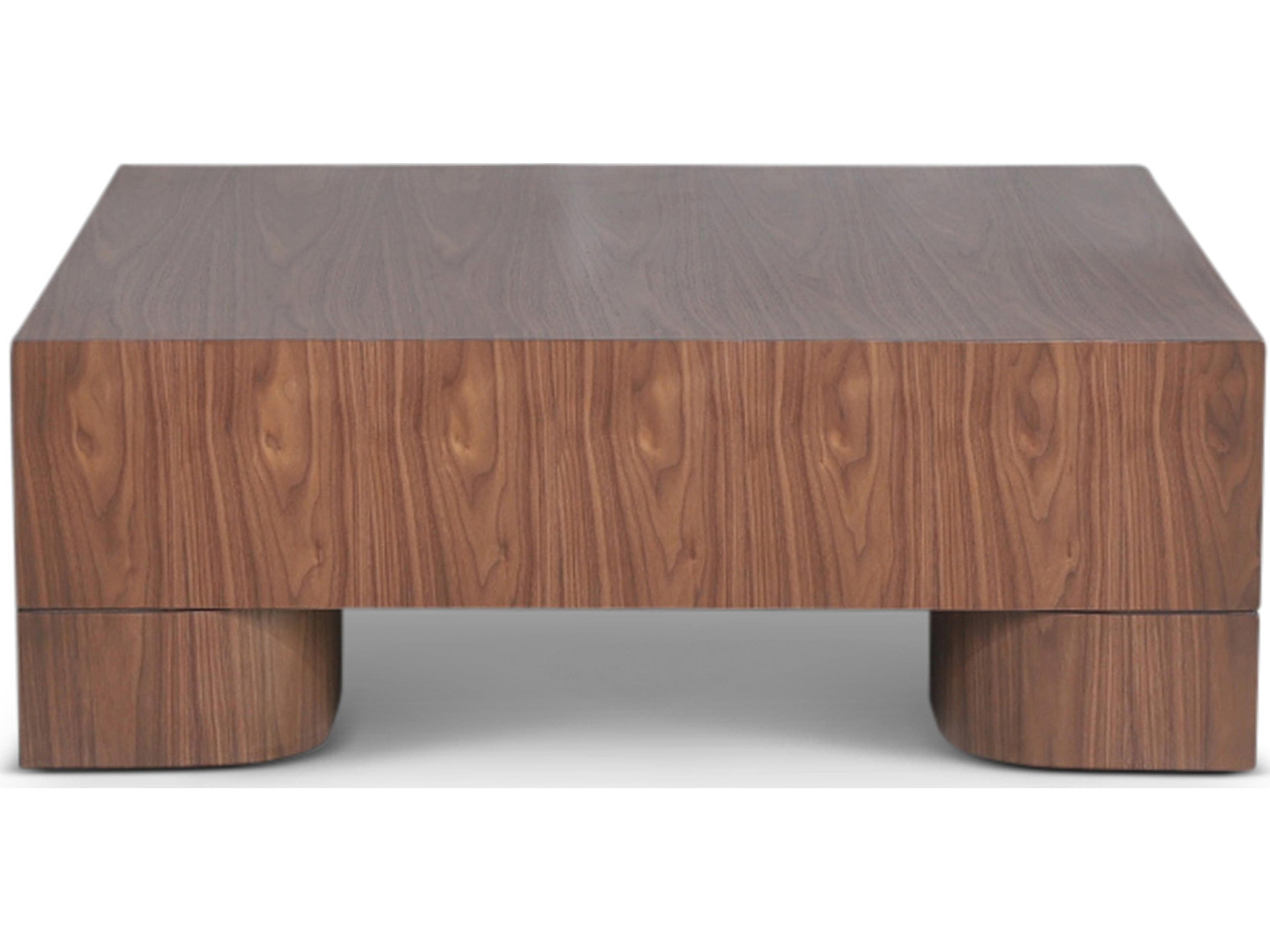 Eka Square Wood Walnut Coffee Table