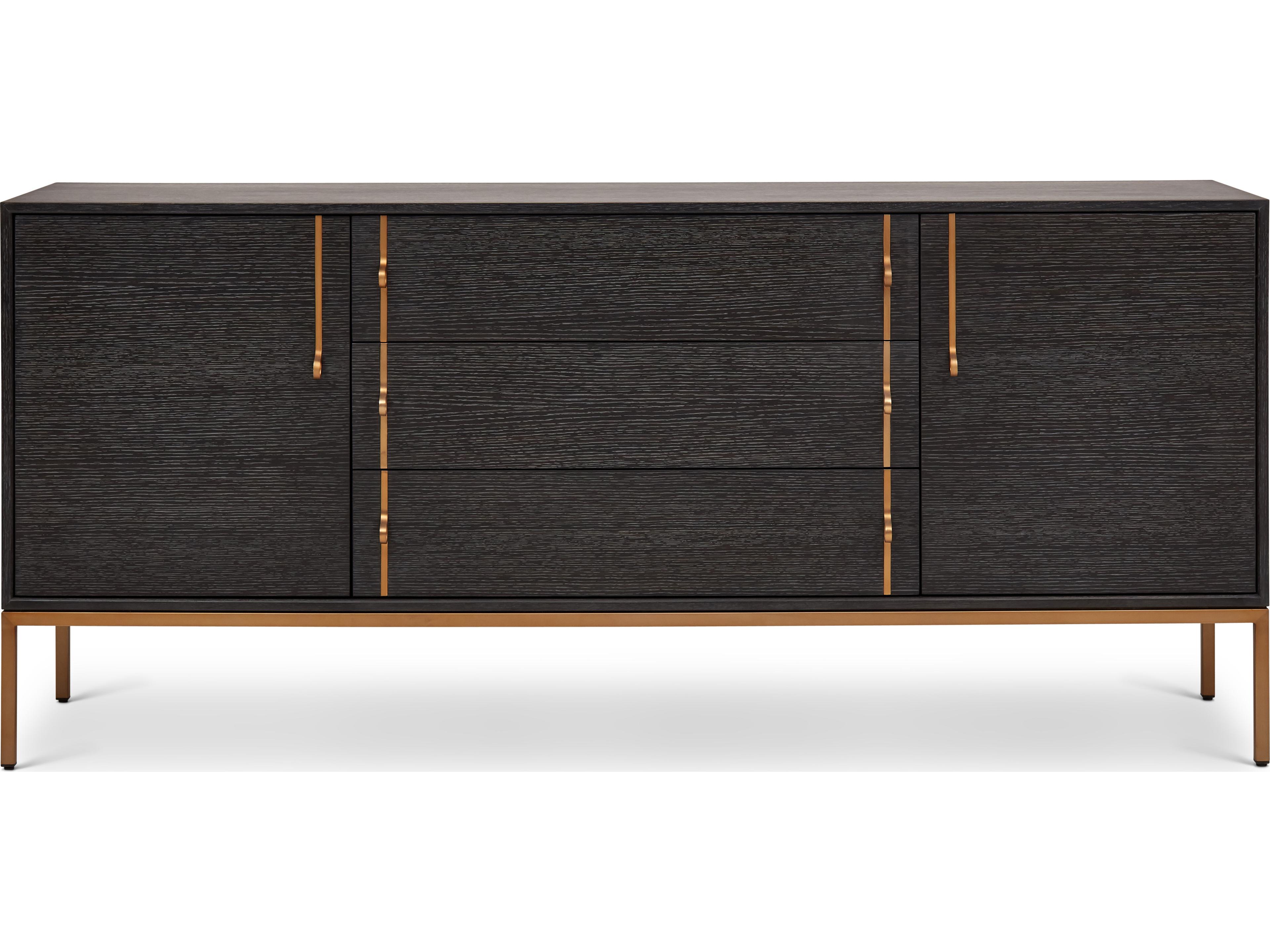 Holly Buffet IE Series Charcoal and Brass Sideboard