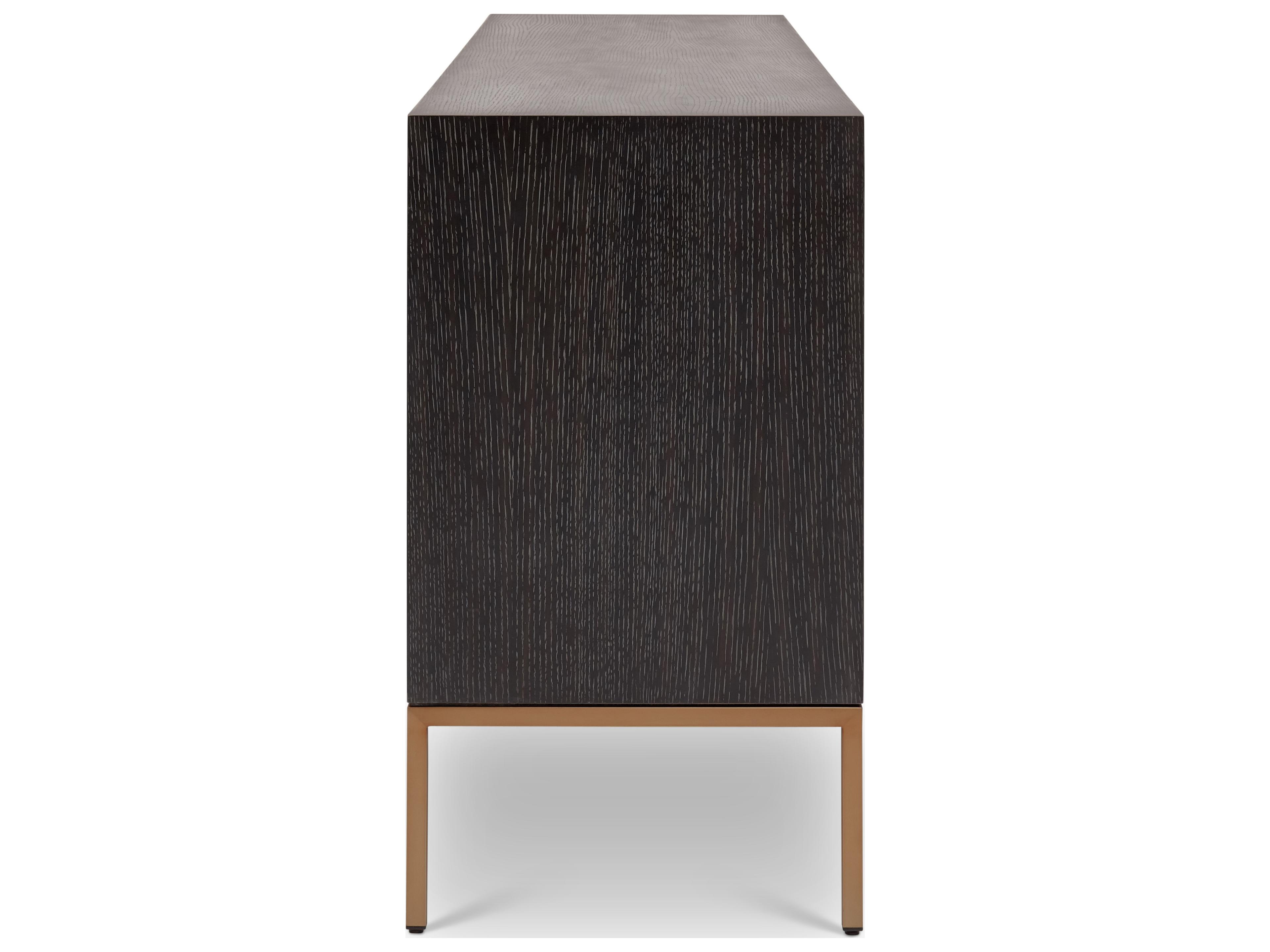 Urbia Ie Series 71" Oak Wood Charcoal Brass Sideboard
