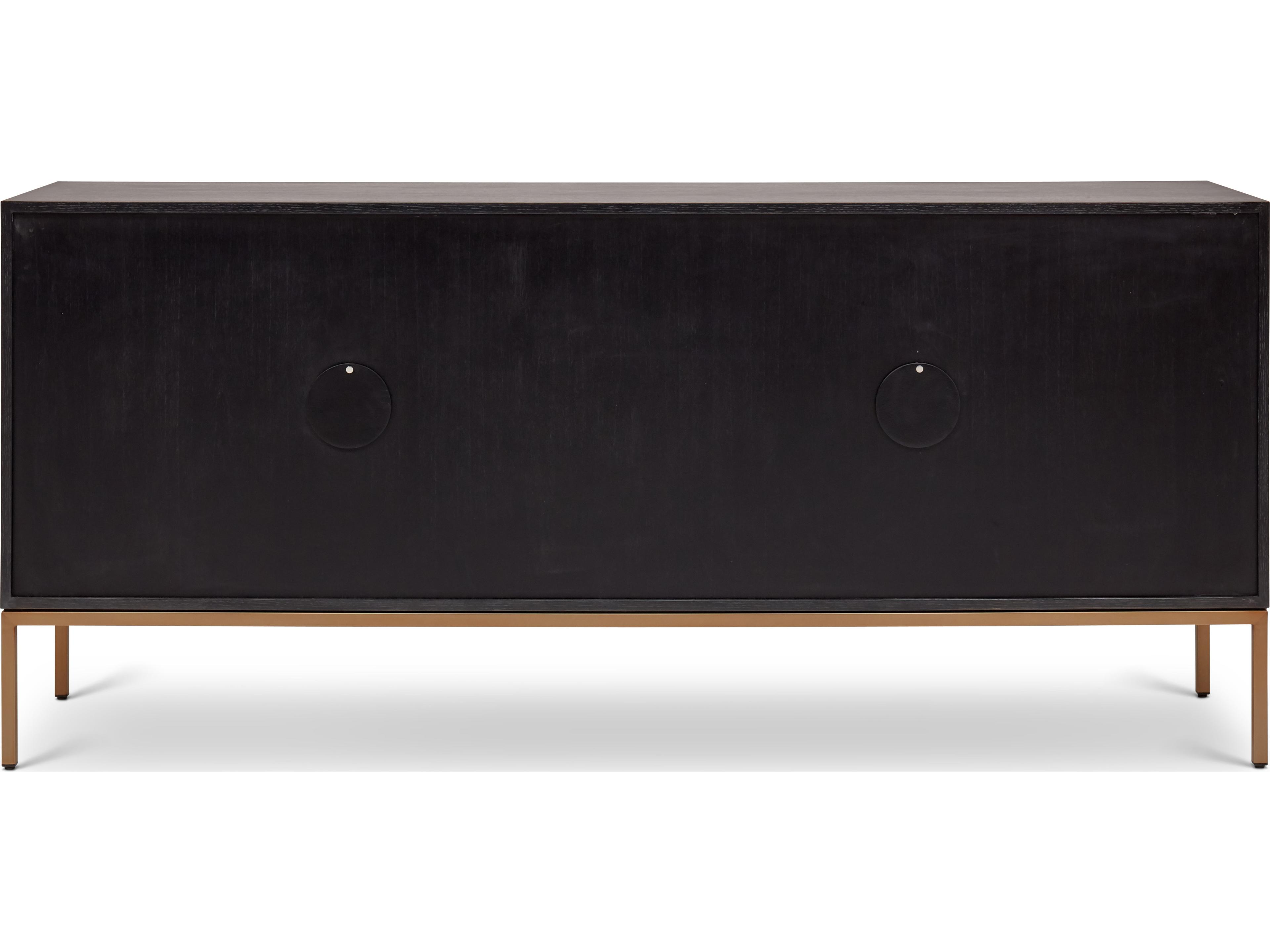 Urbia Ie Series 71" Oak Wood Charcoal Brass Sideboard