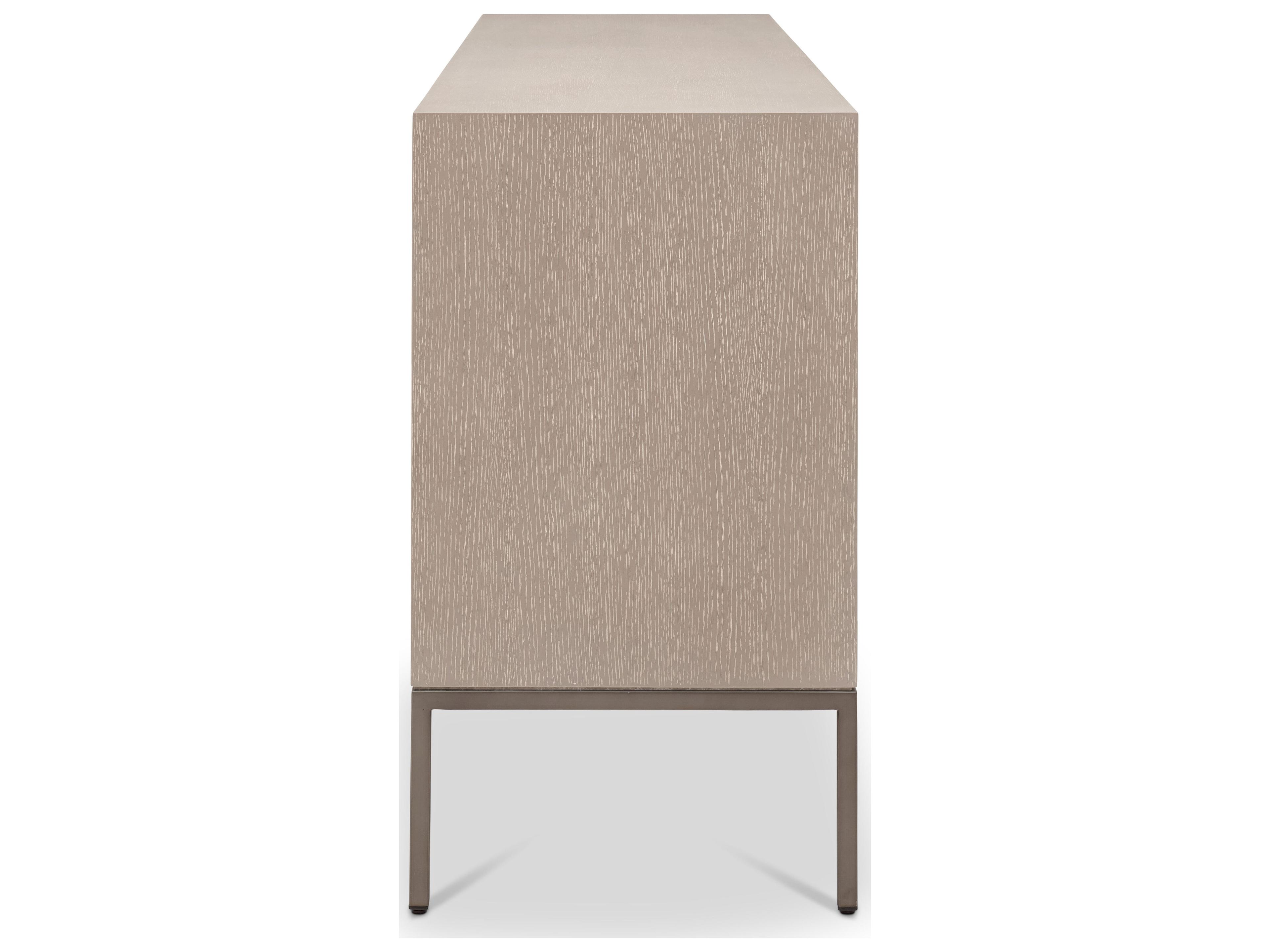 Urbia Ie Series 71" Oak Wood Taupe Grey Gun Metal Sideboard