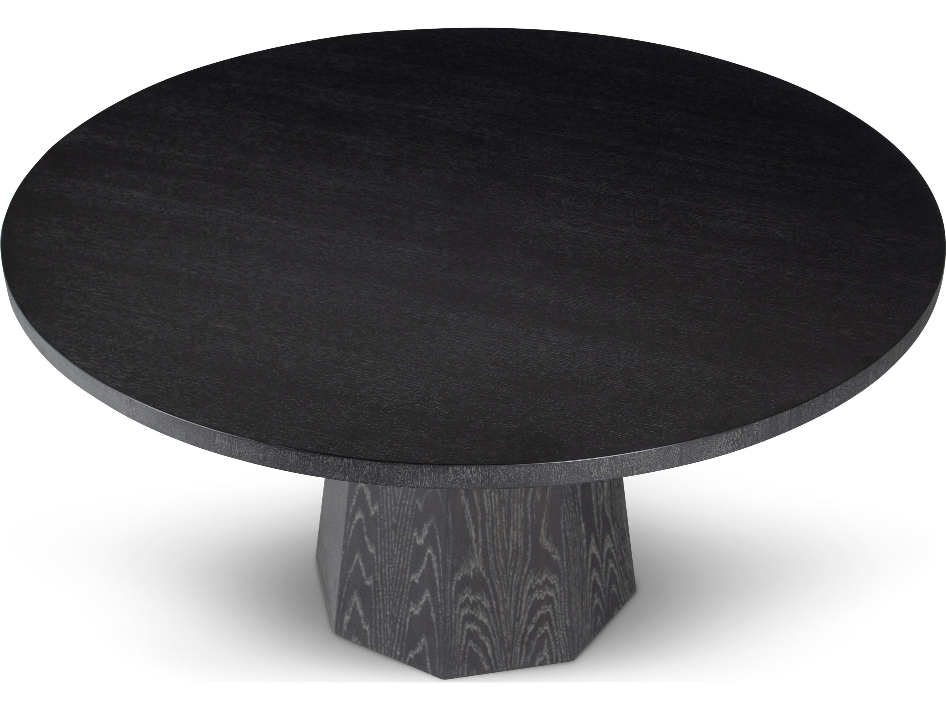Urbia Ie Series Round Wood Charcoal Dining Table