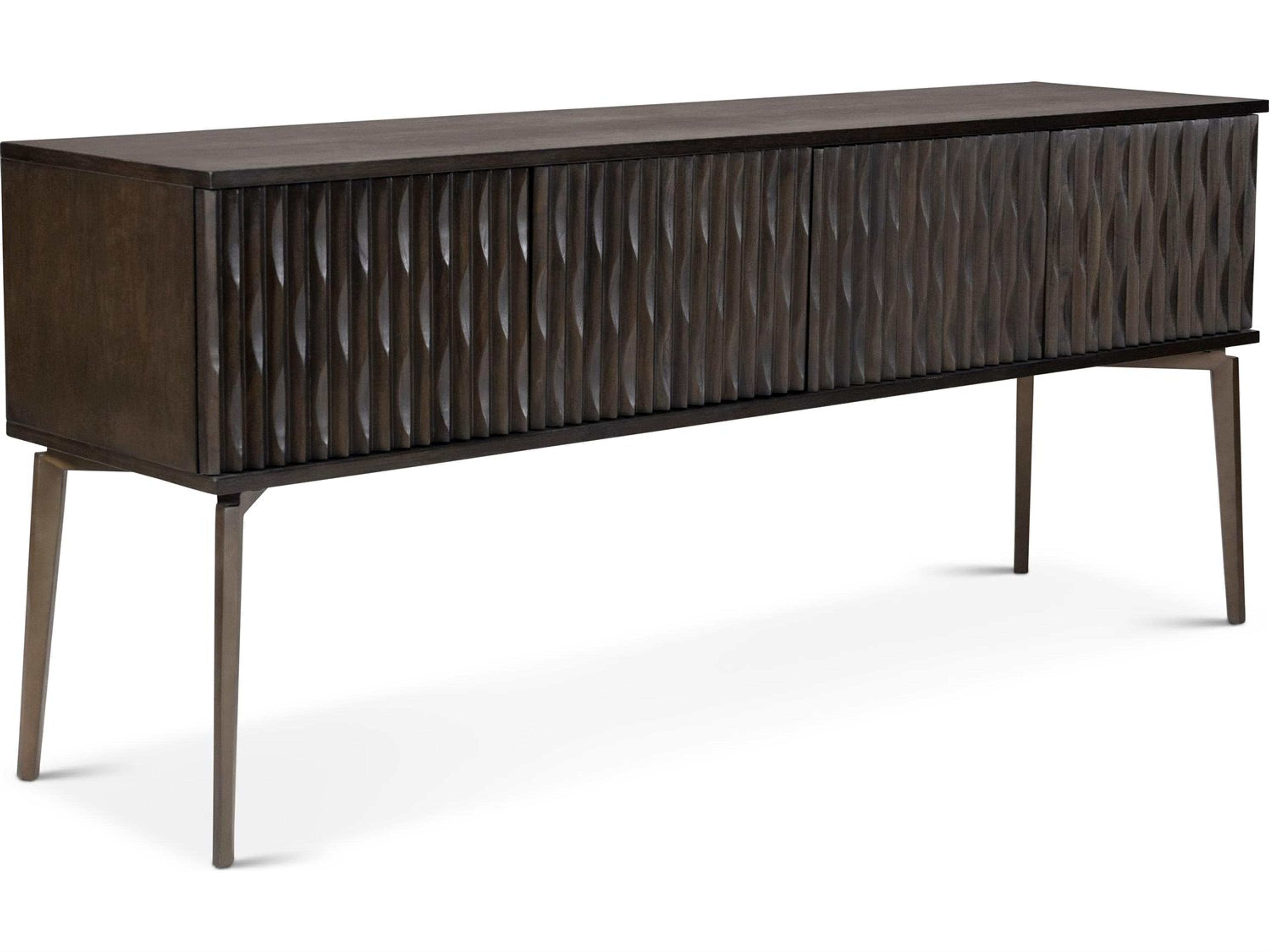 Olas Buffet Carved Wood Modern Sideboard