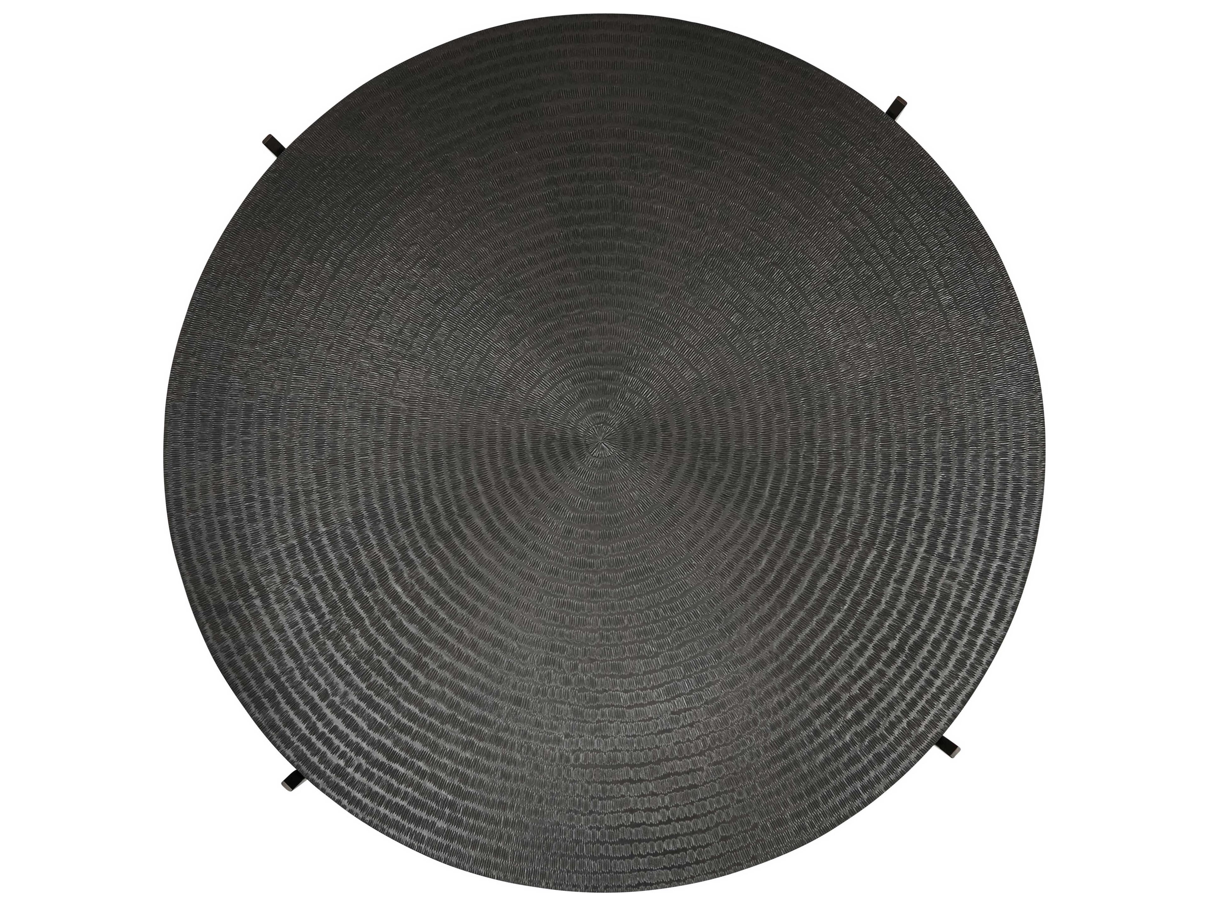 Urbia Ie Series Round Metal Antique Copper Bronze Coffee Table