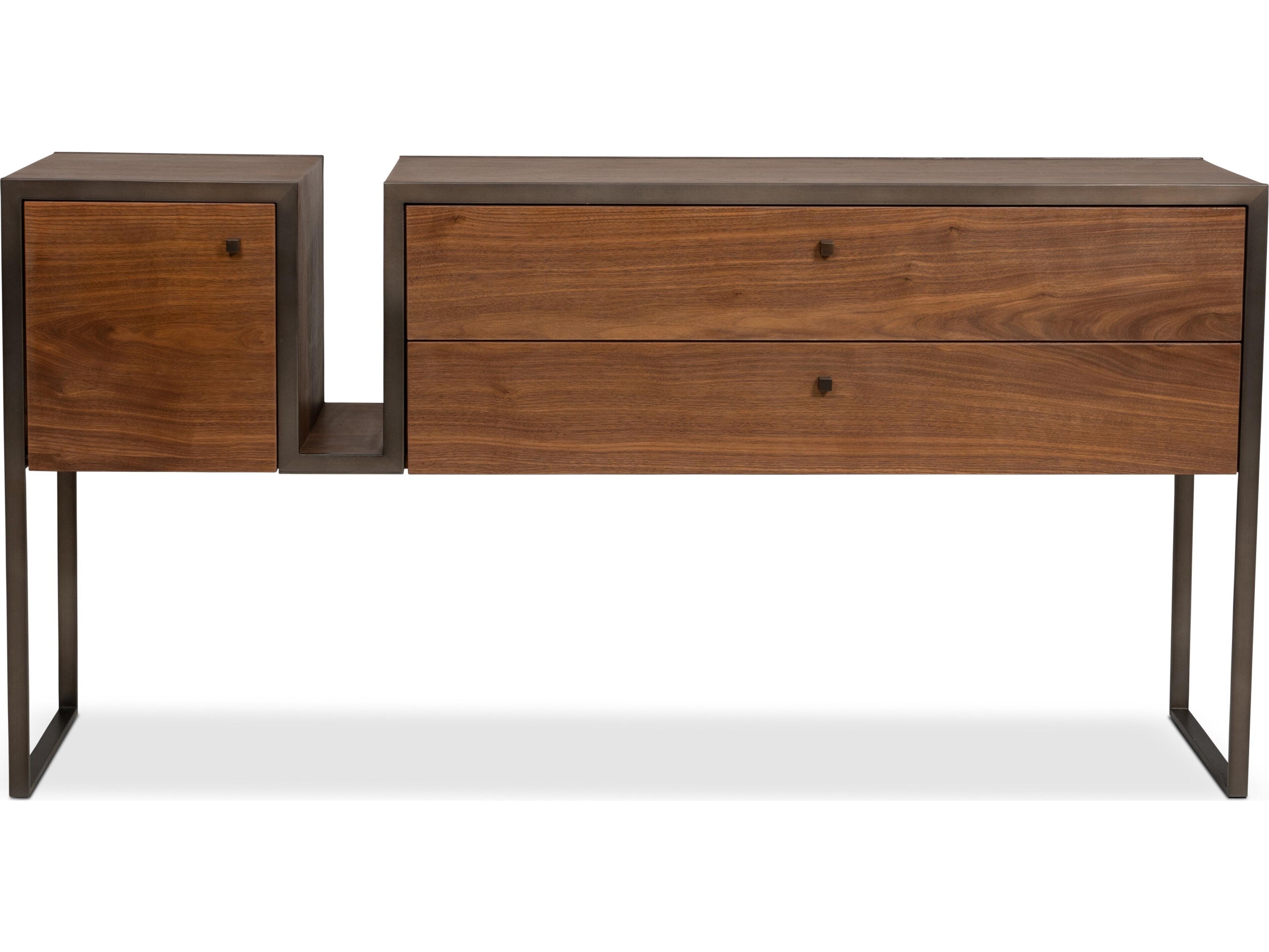 Tali Modern Walnut Buffet Steel Frame