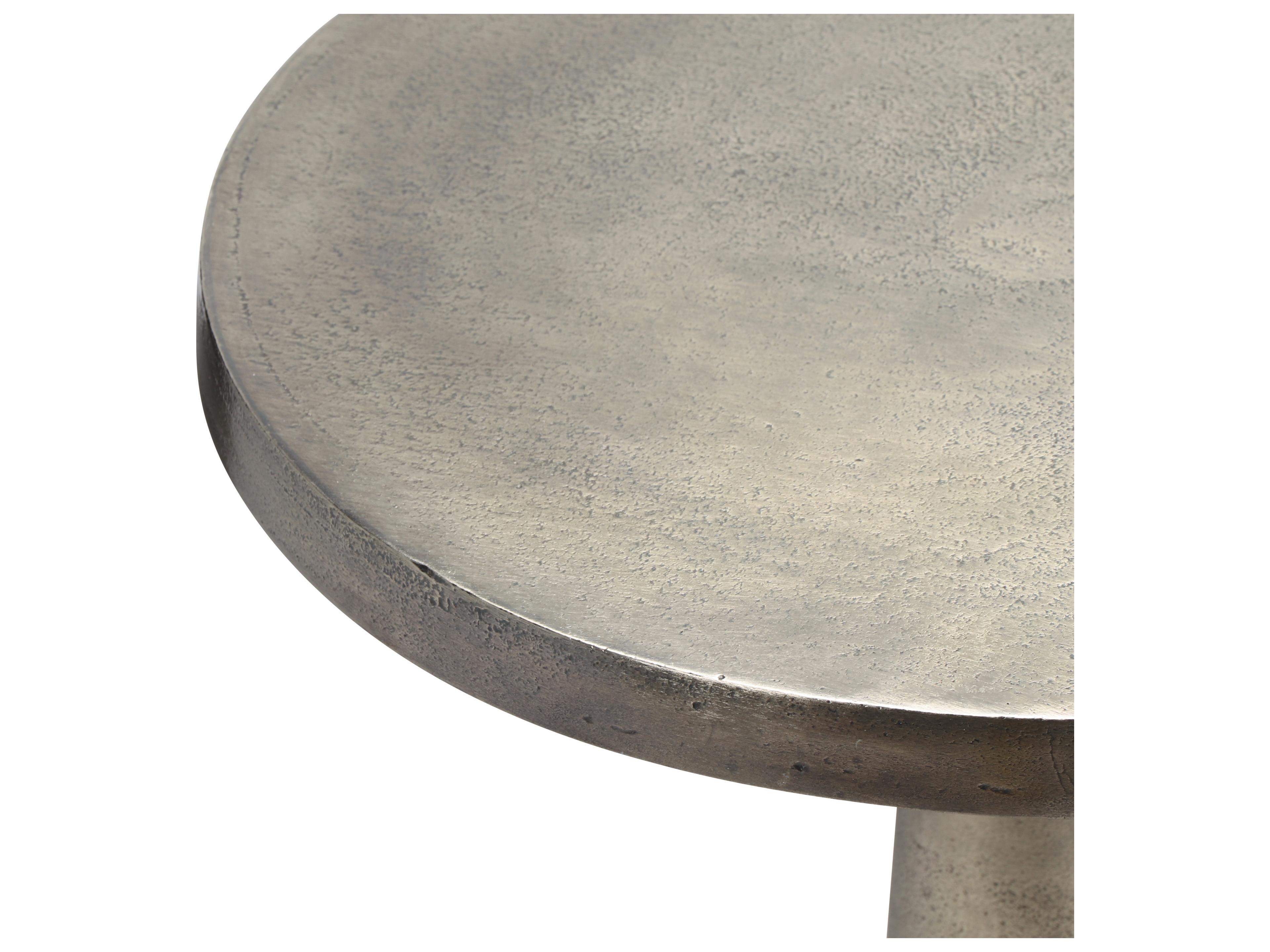 Urbia Elements Clark Round Metal Antique Nickel End Table