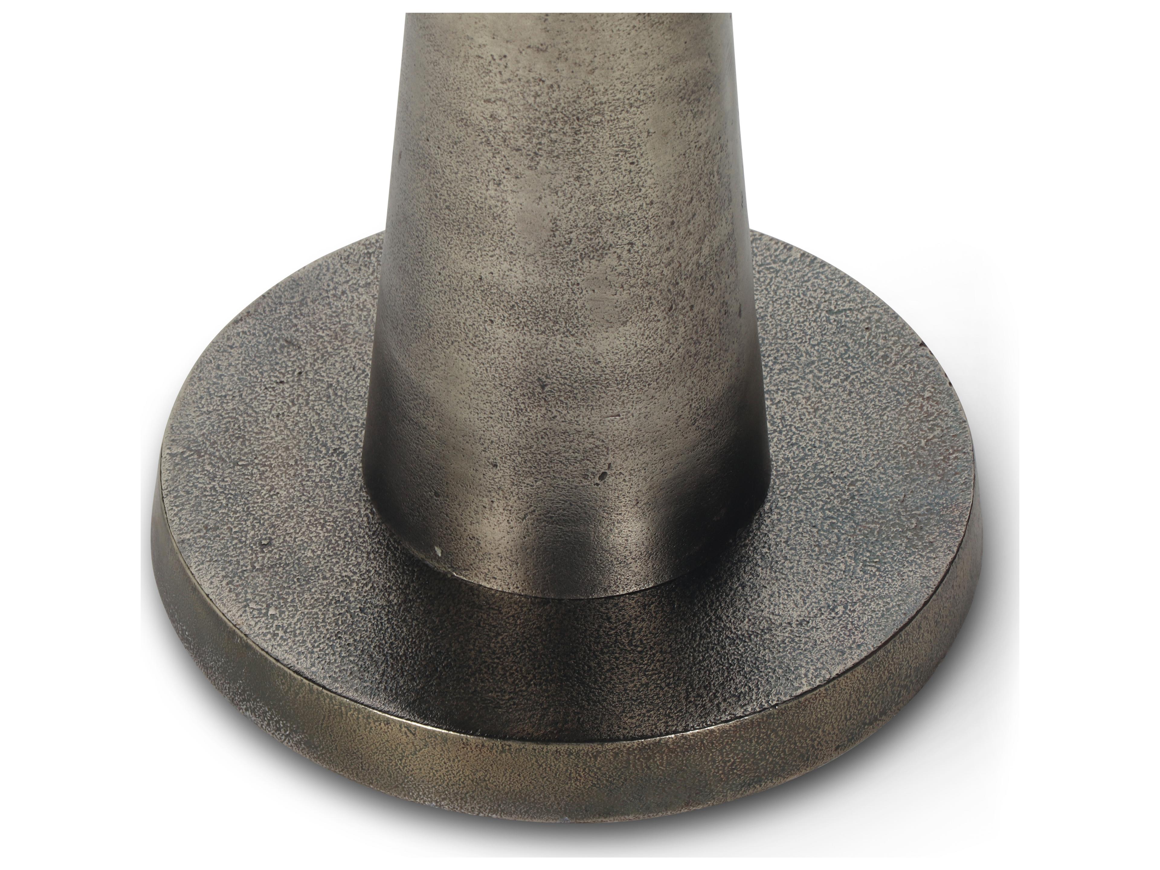 Urbia Elements Clark Round Metal Antique Nickel End Table