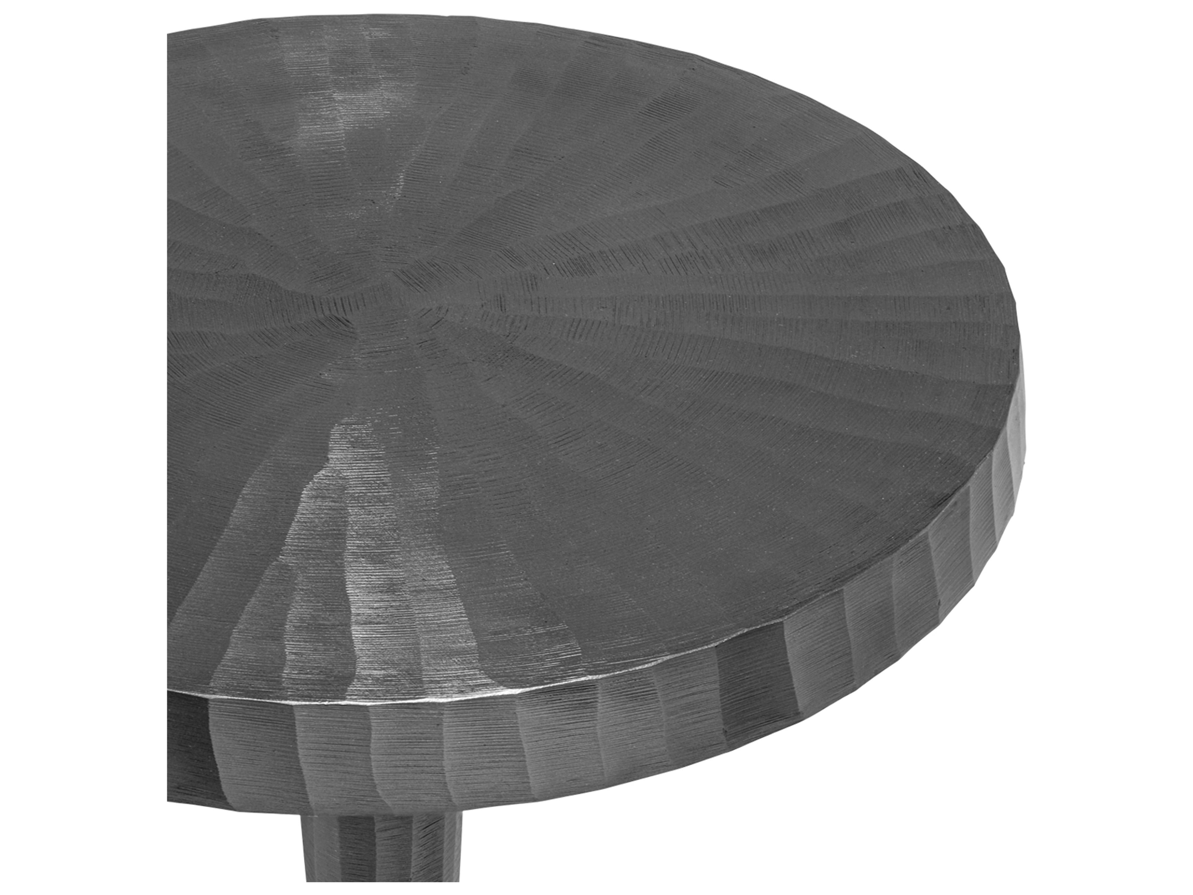 Urbia Elements Round Metal Graphite End Table