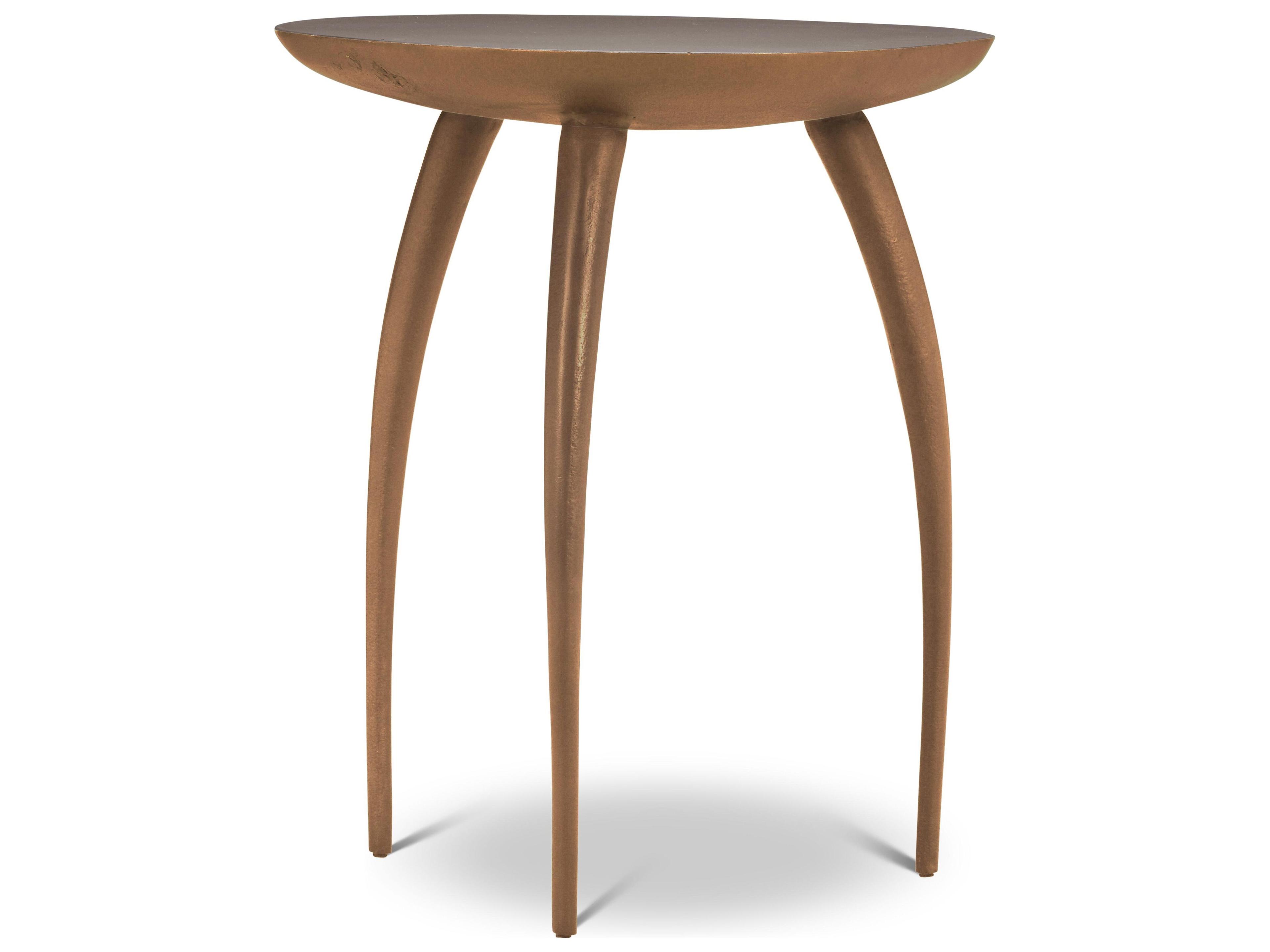 Elements Keel End Table Antique Brass