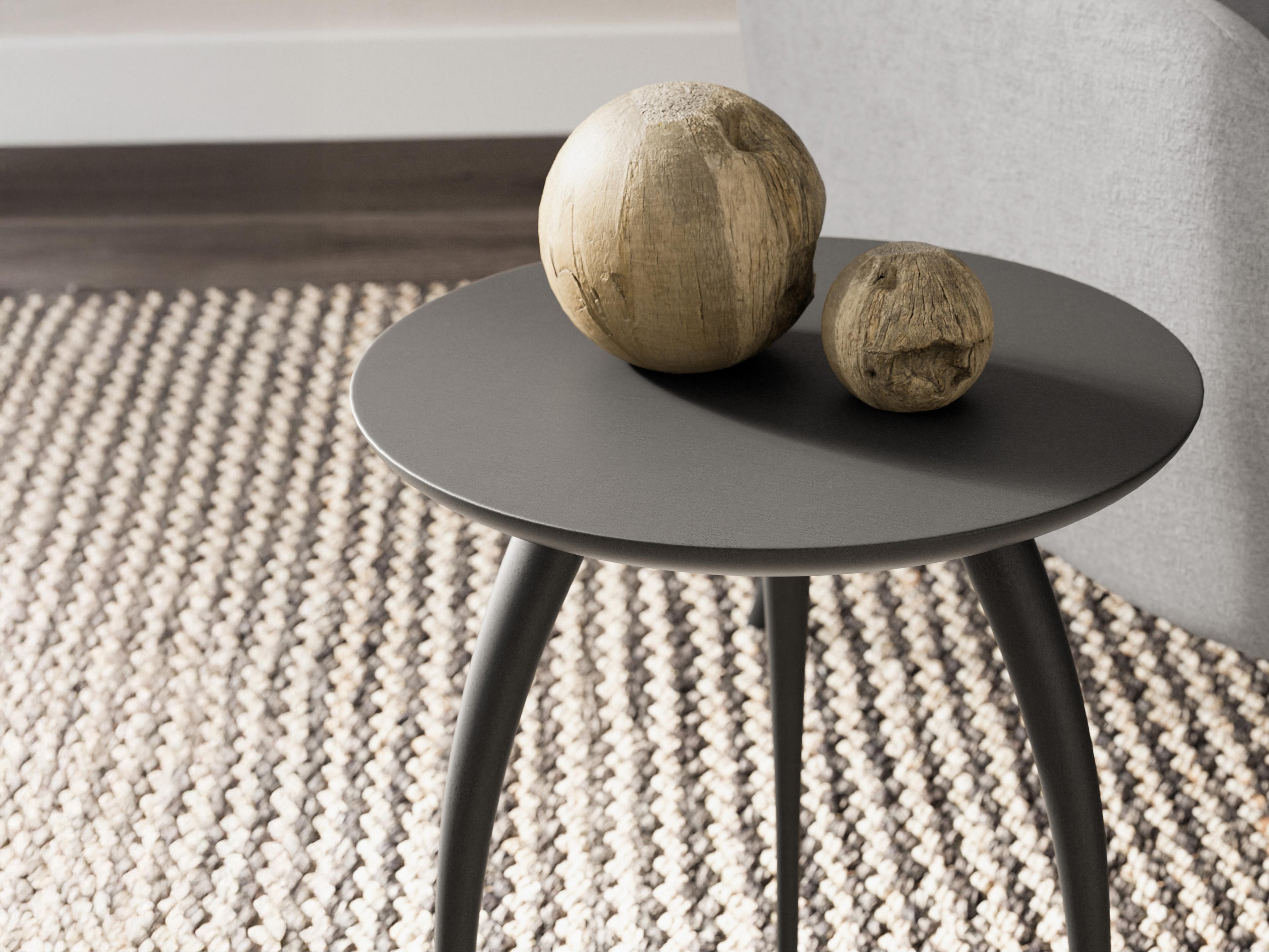 Urbia Elements Keel Round Metal Antique Zinc End Table