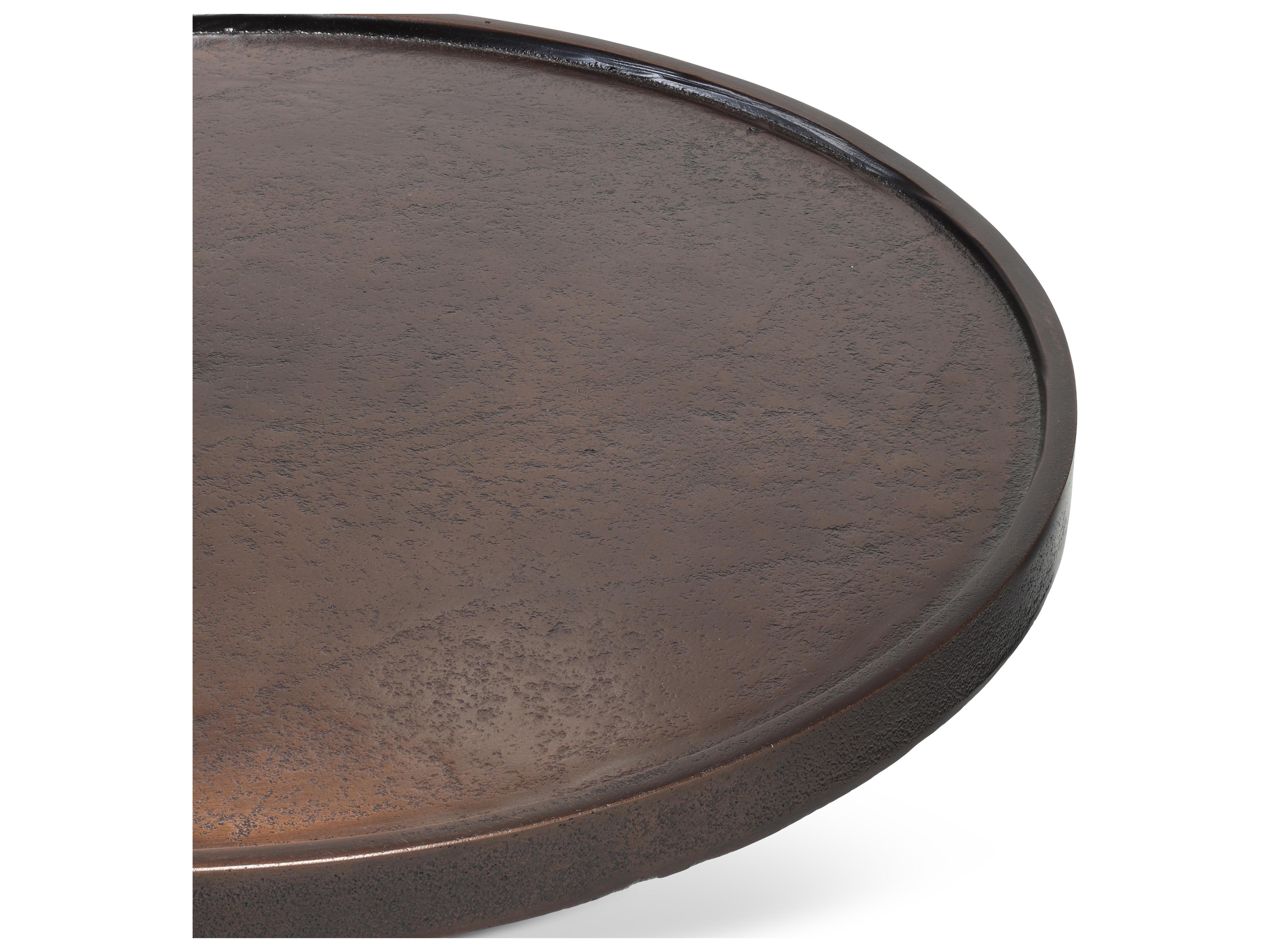 Urbia Elements Round Metal Antique Copper End Table