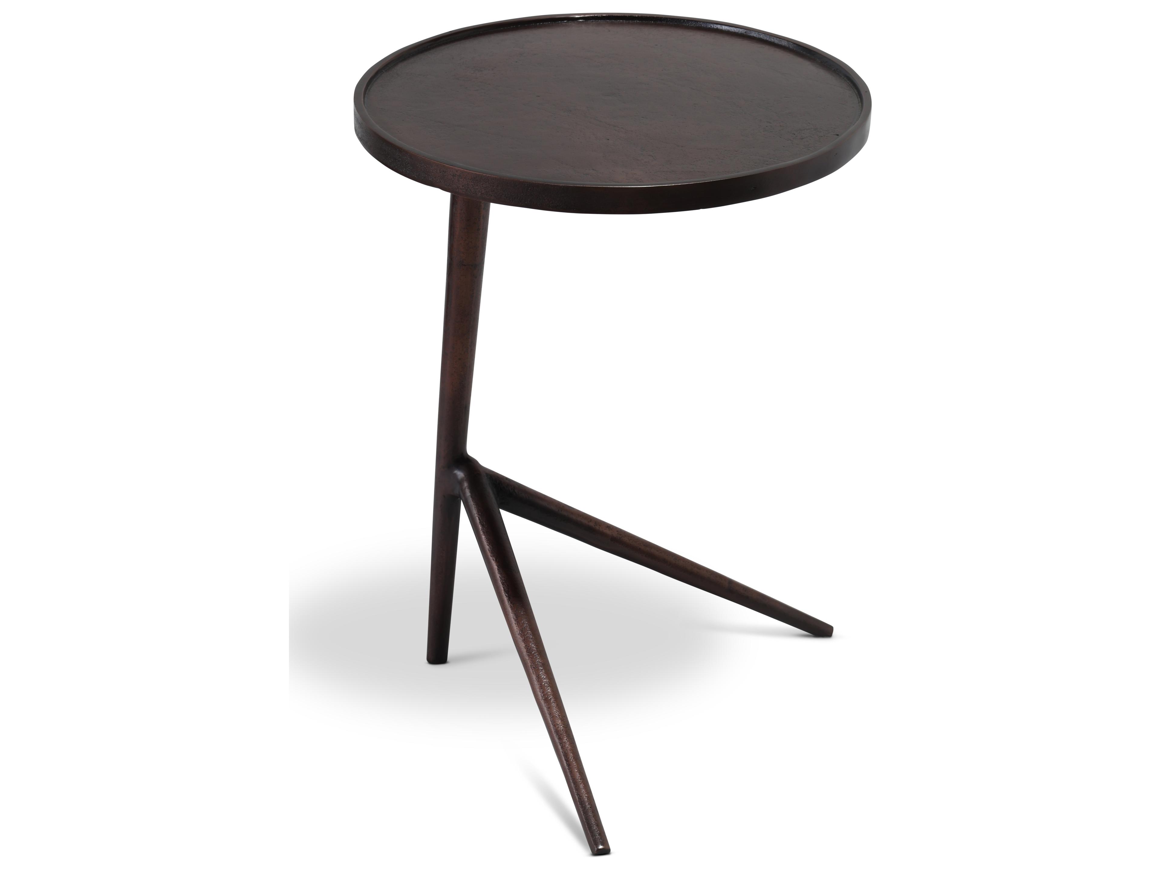 Urbia Elements Round Metal Antique Copper End Table
