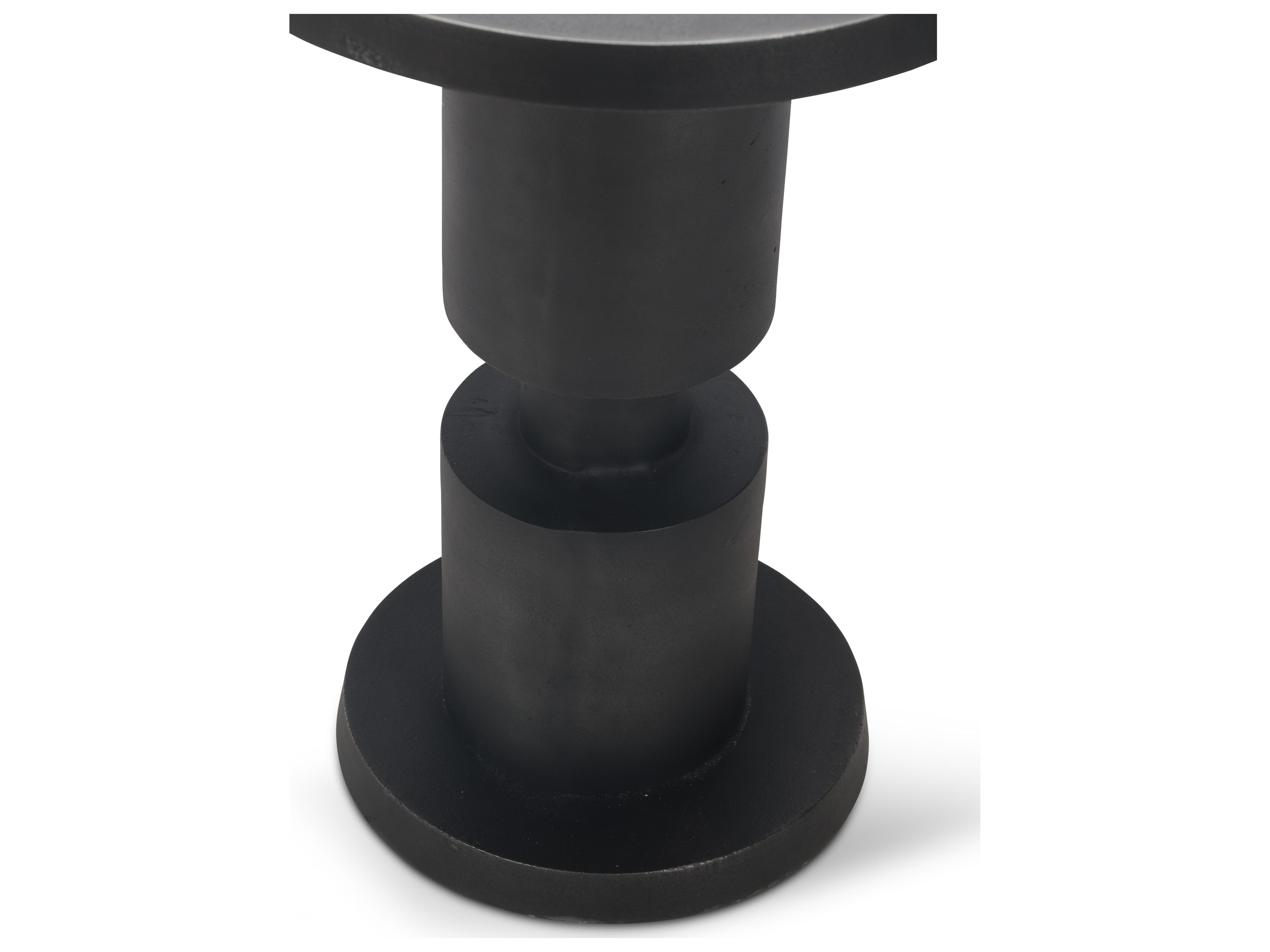 Urbia Elements Liam Round Metal Antique Zinc End Table