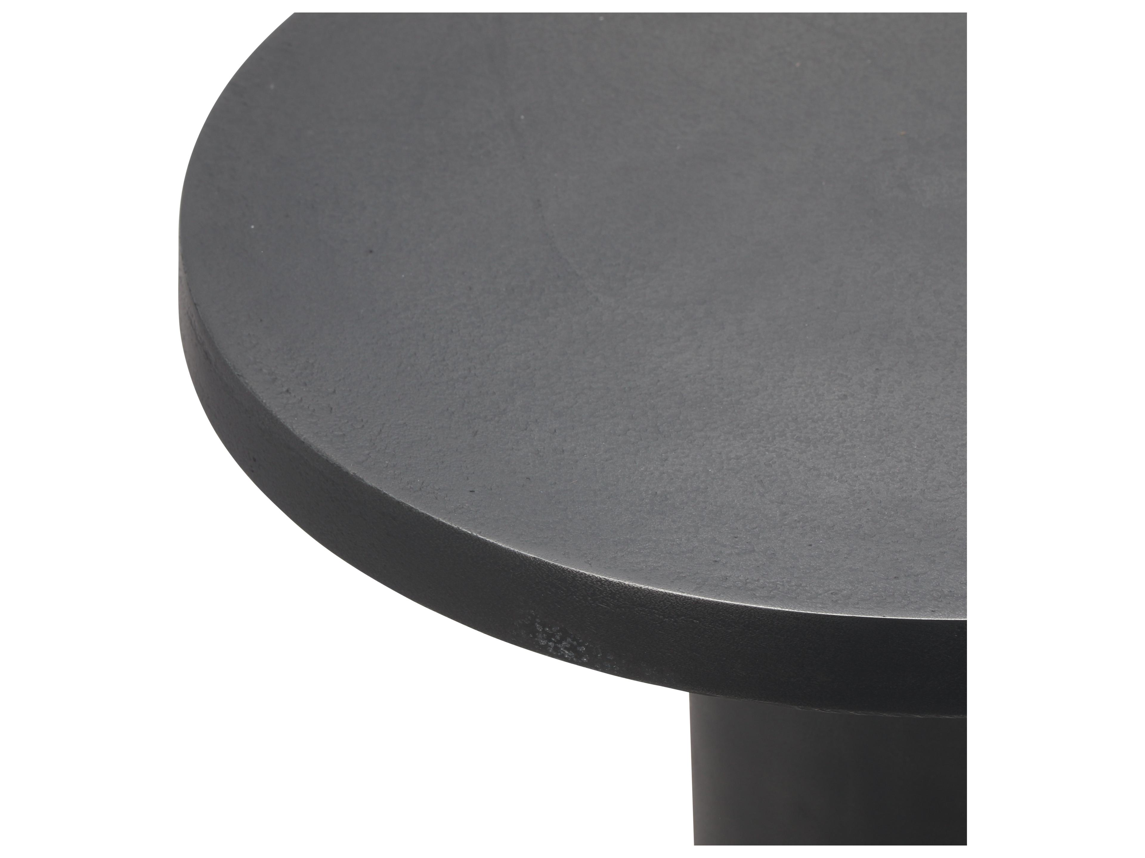 Urbia Elements Liam Round Metal Antique Zinc End Table