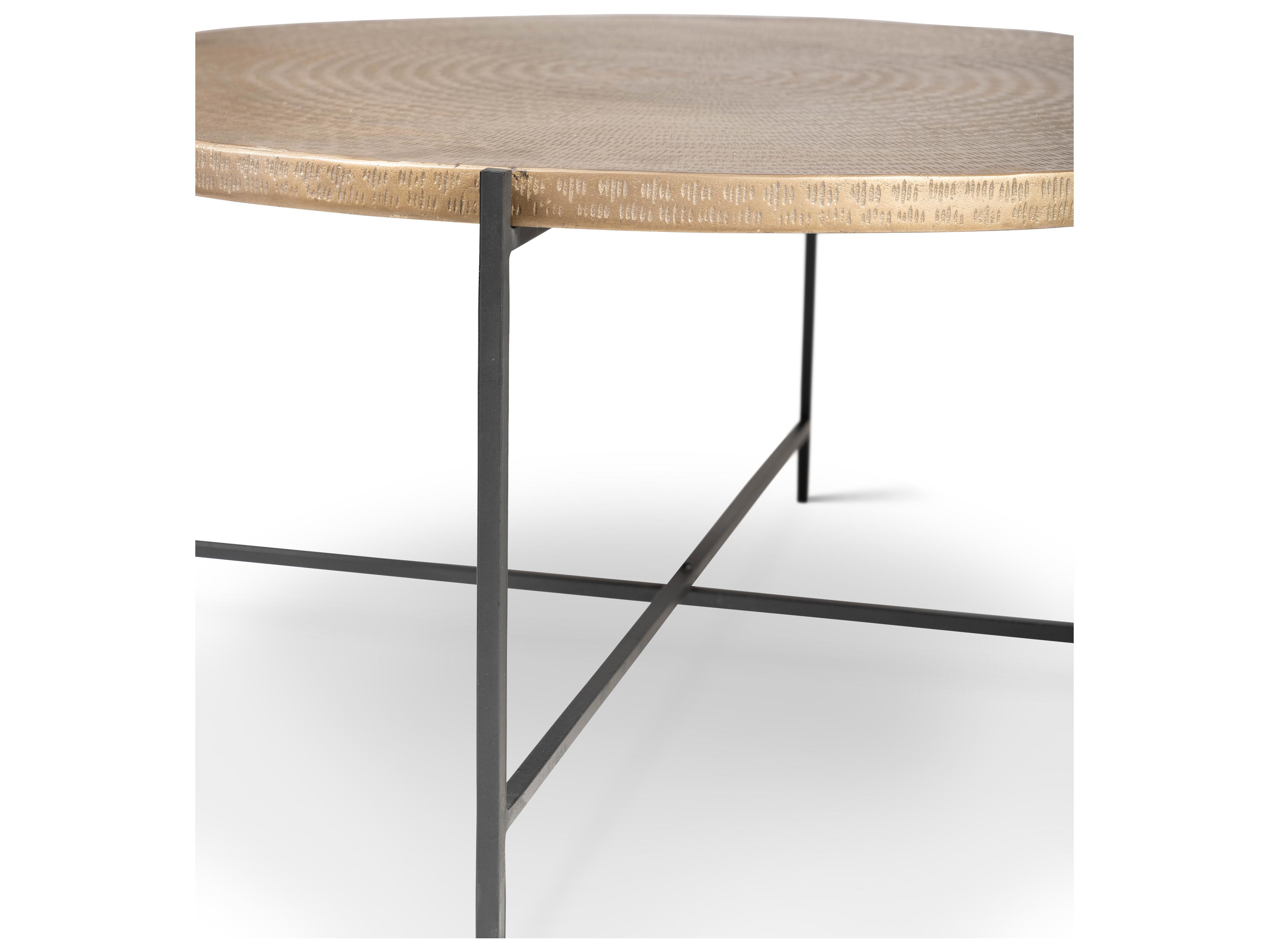 Urbia Elements Navi Round Metal Antique Brass Coffee Table