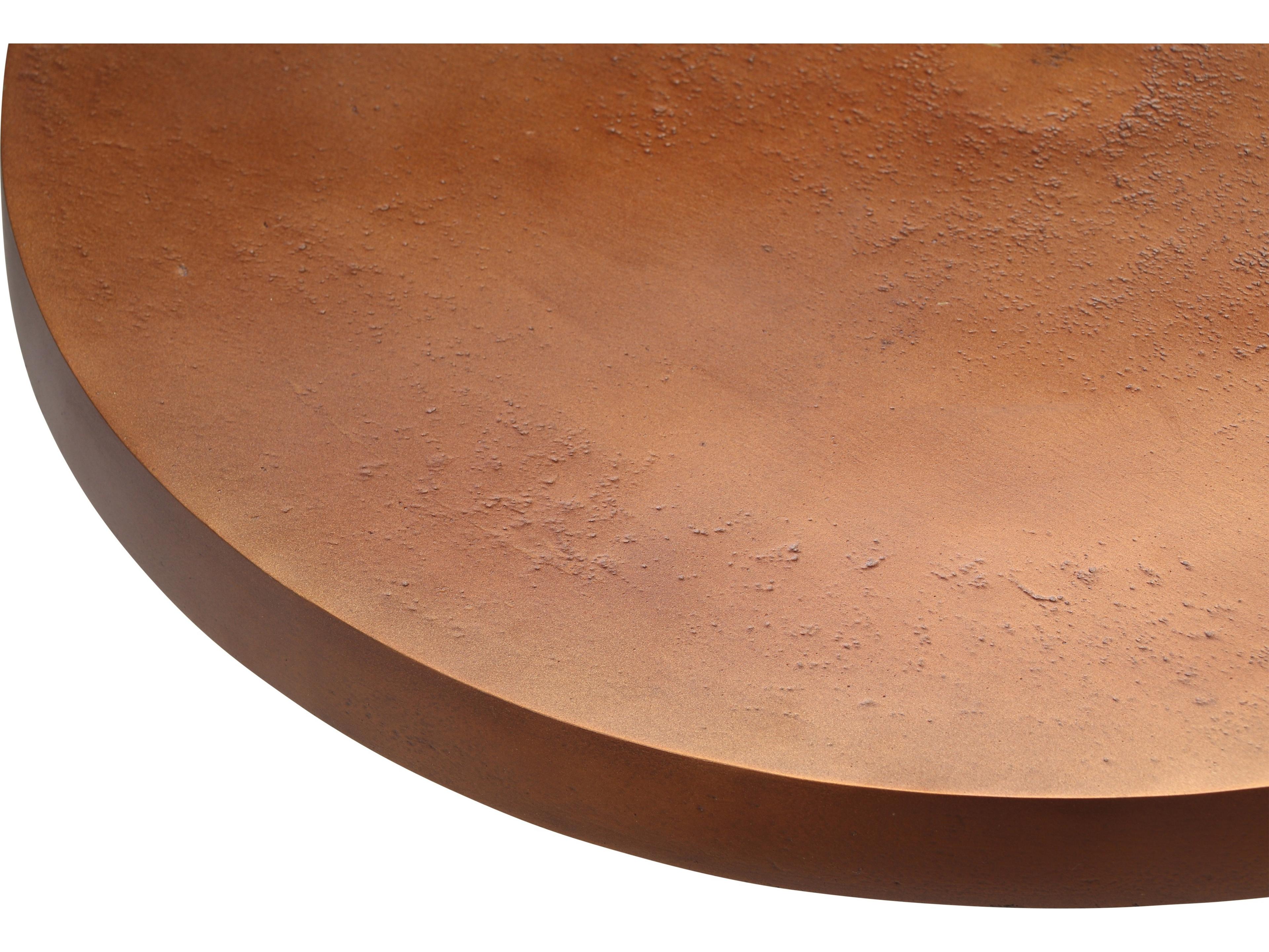 Urbia Elements Round Metal Antique Brass End Table