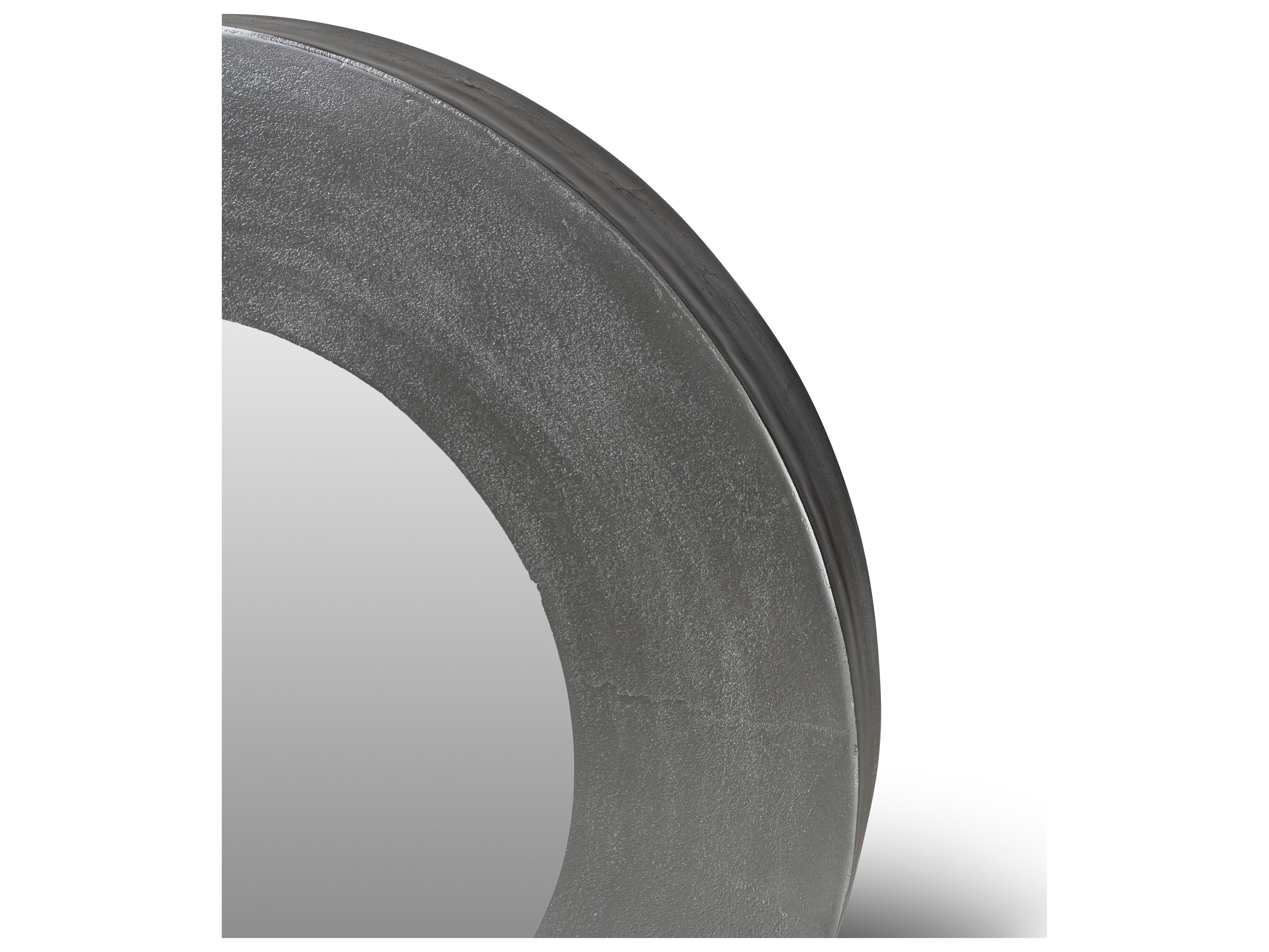 Urbia Elements Rahi Round Antique Grey Wall Mirror