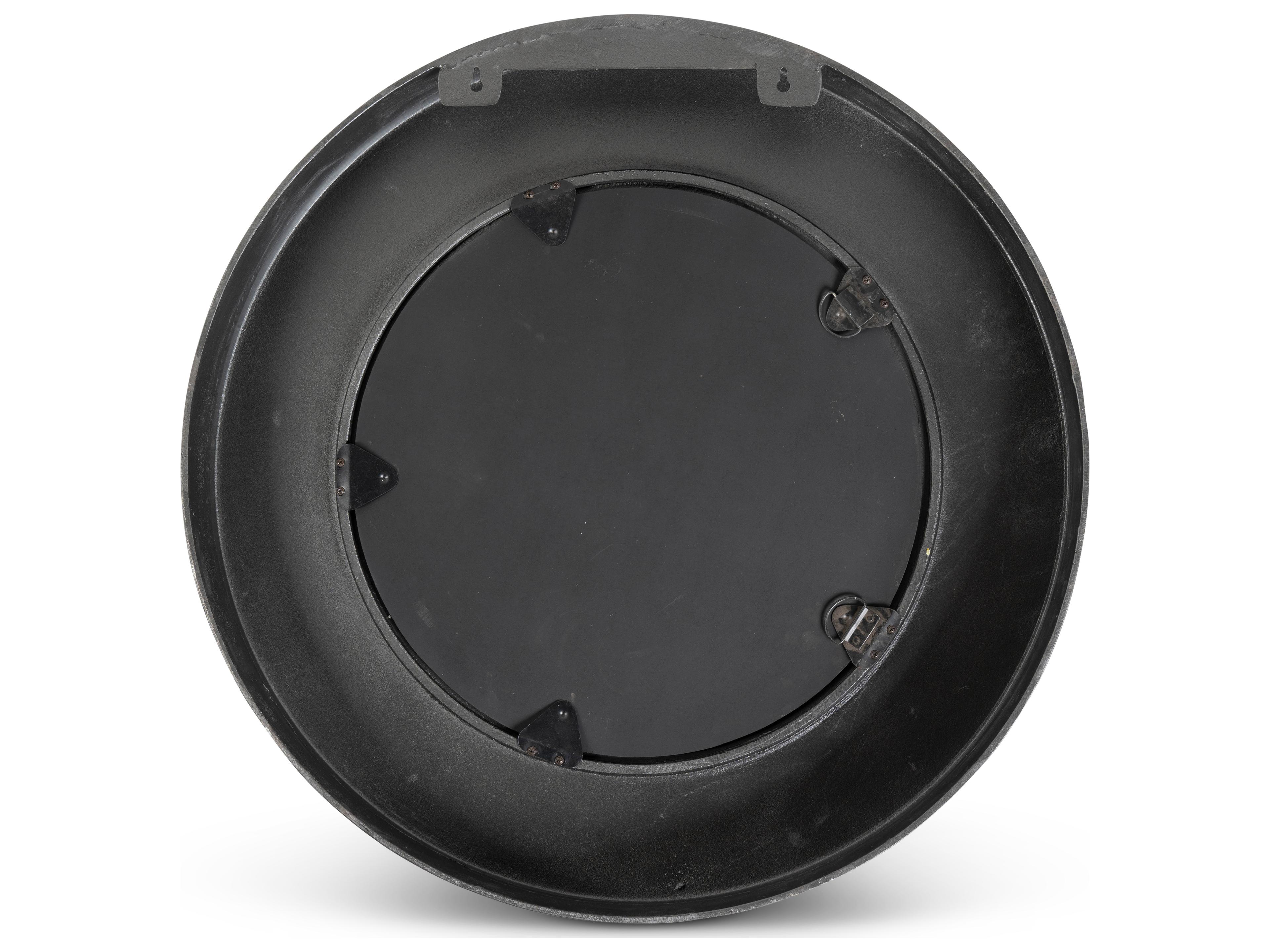 Urbia Elements Rahi Round Antique Grey Wall Mirror