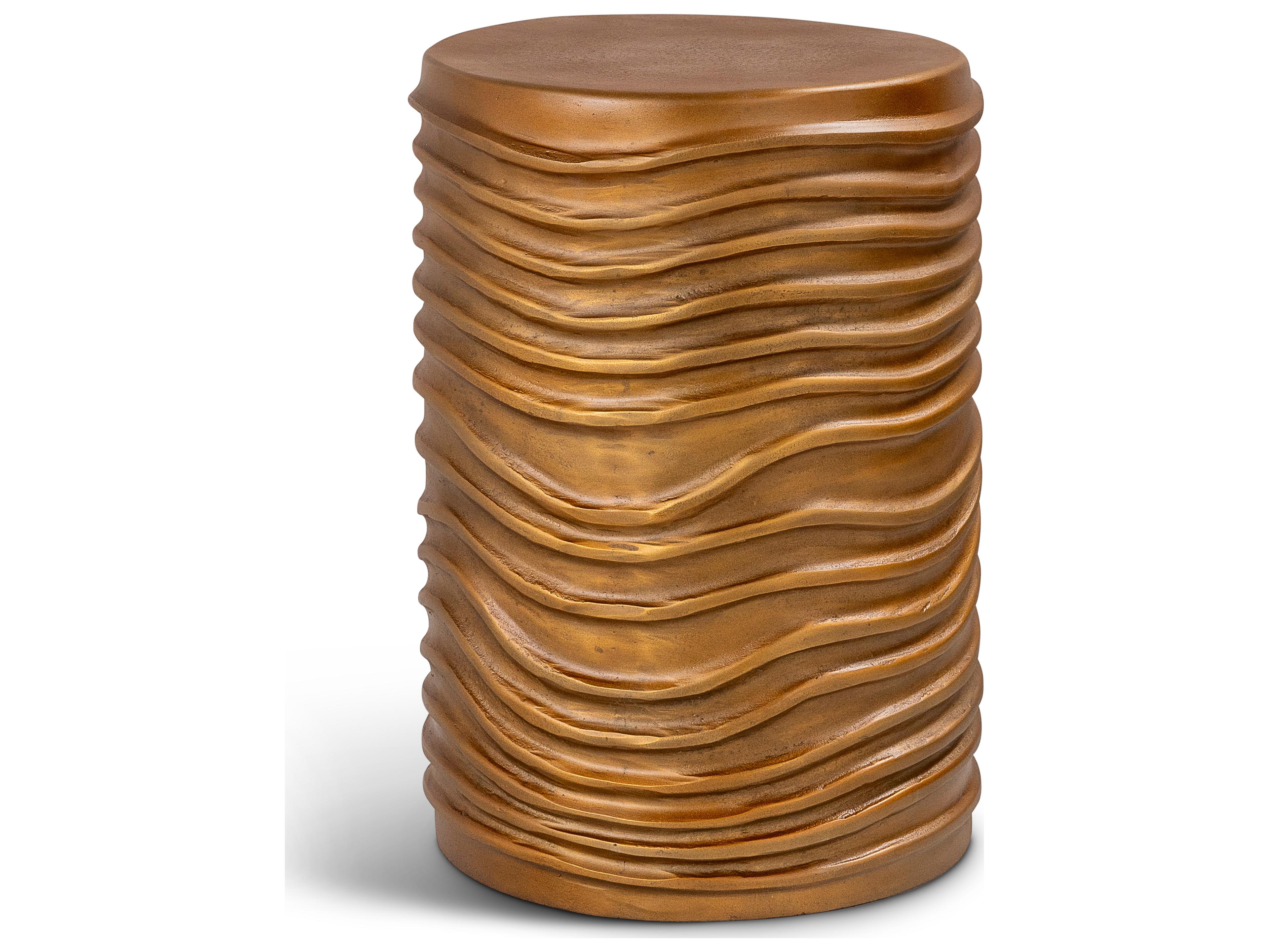 Elements Reid Vintage Copper Bronze Accent Stool