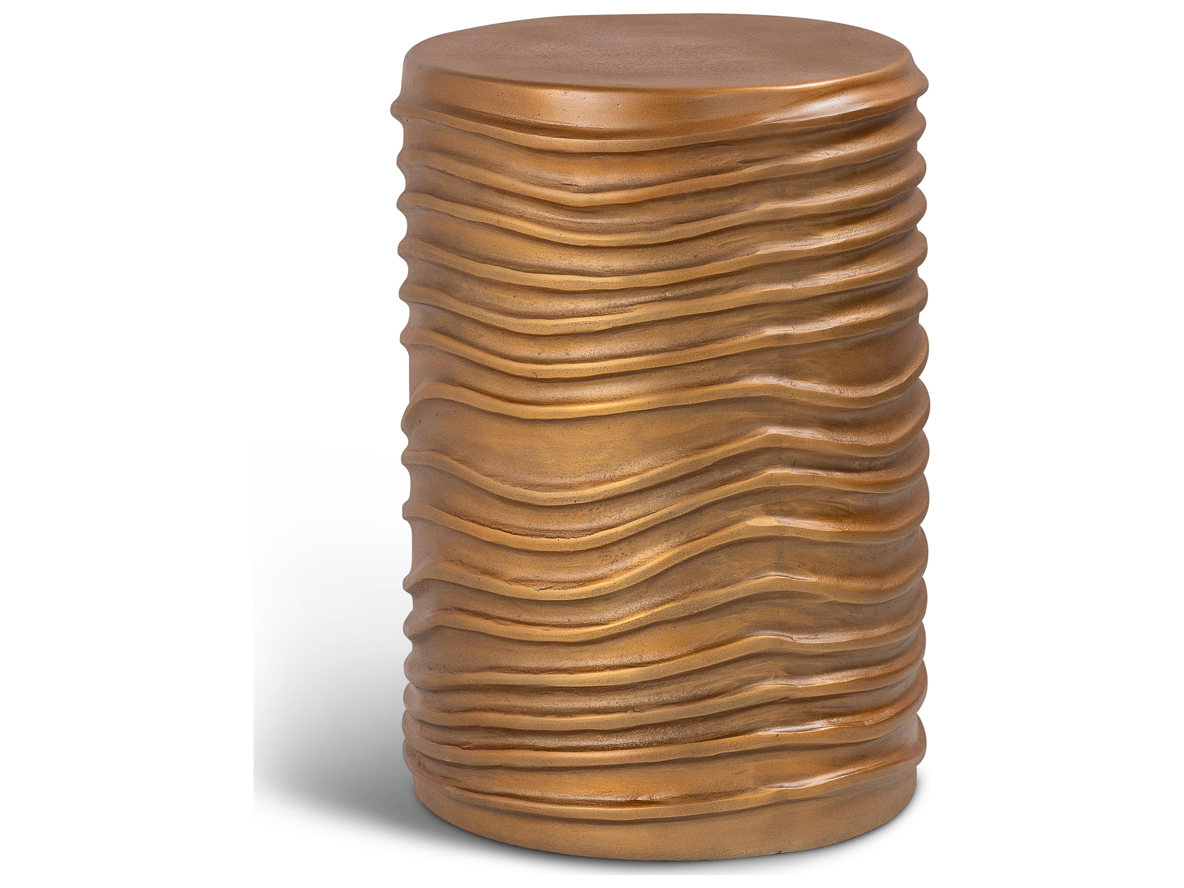 Urbia Elements Reid Vintage Copper Bronze Accent Stool