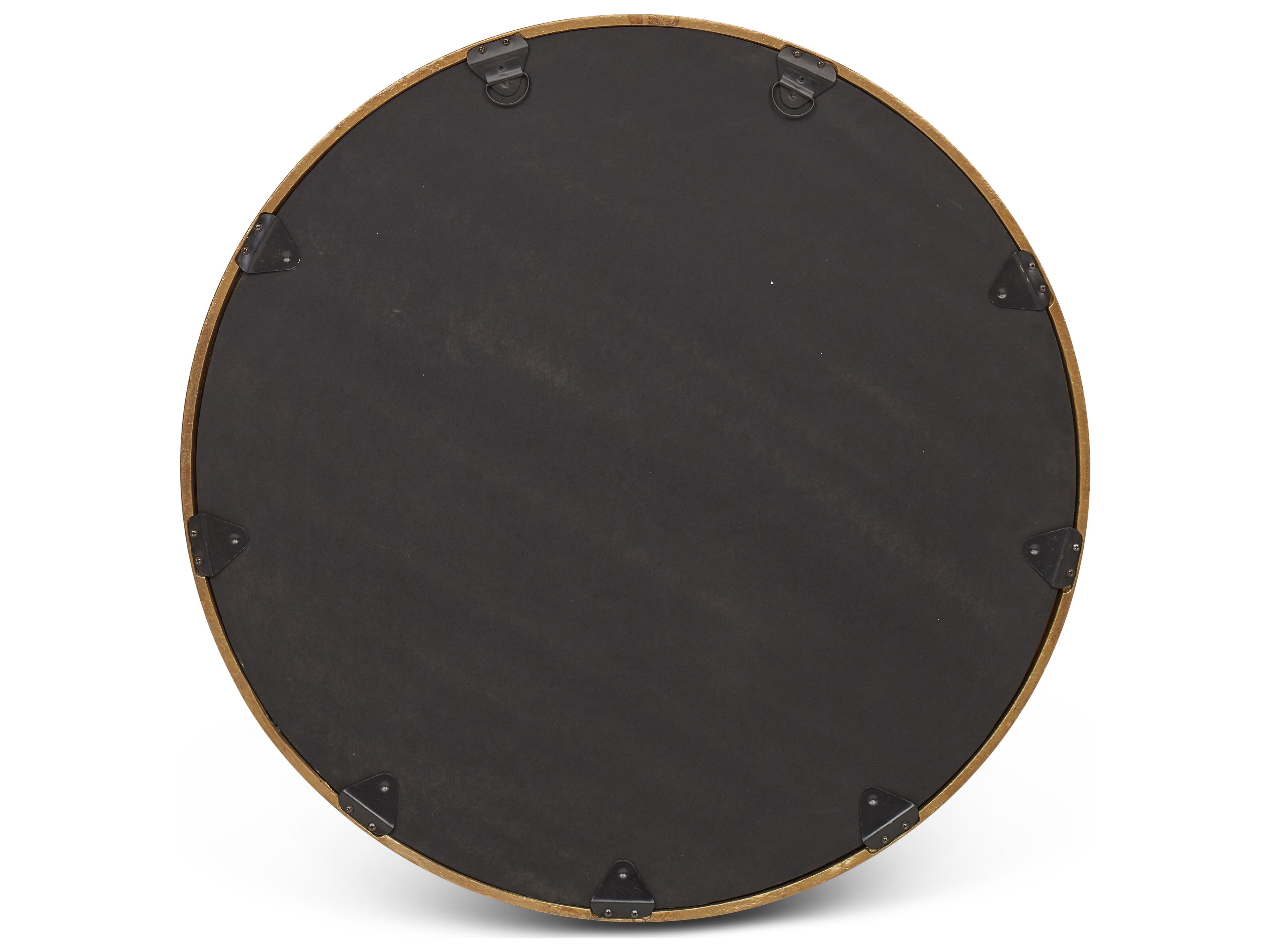 Urbia Samar Antique Brass Round Wall Mirror