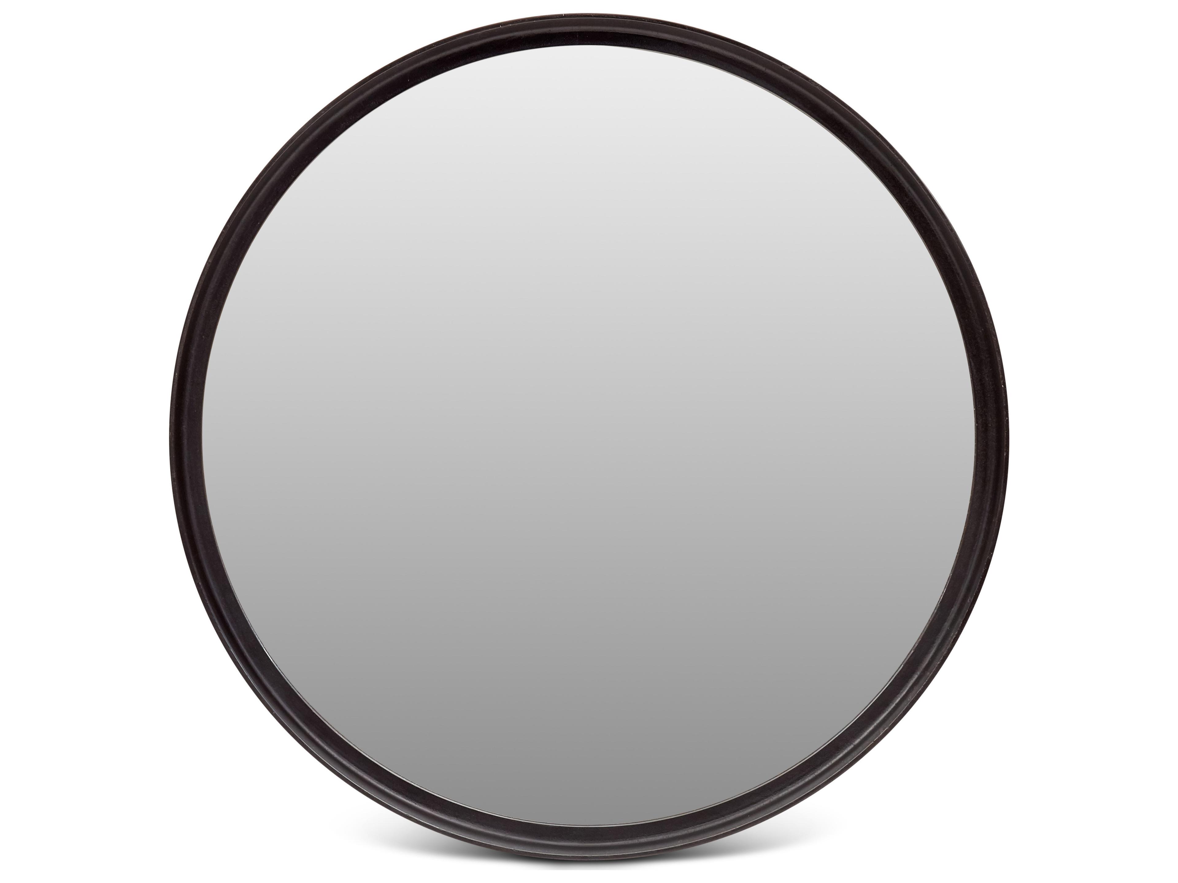 Samar Wall Mirror Elements Round Raw Bronze Finish