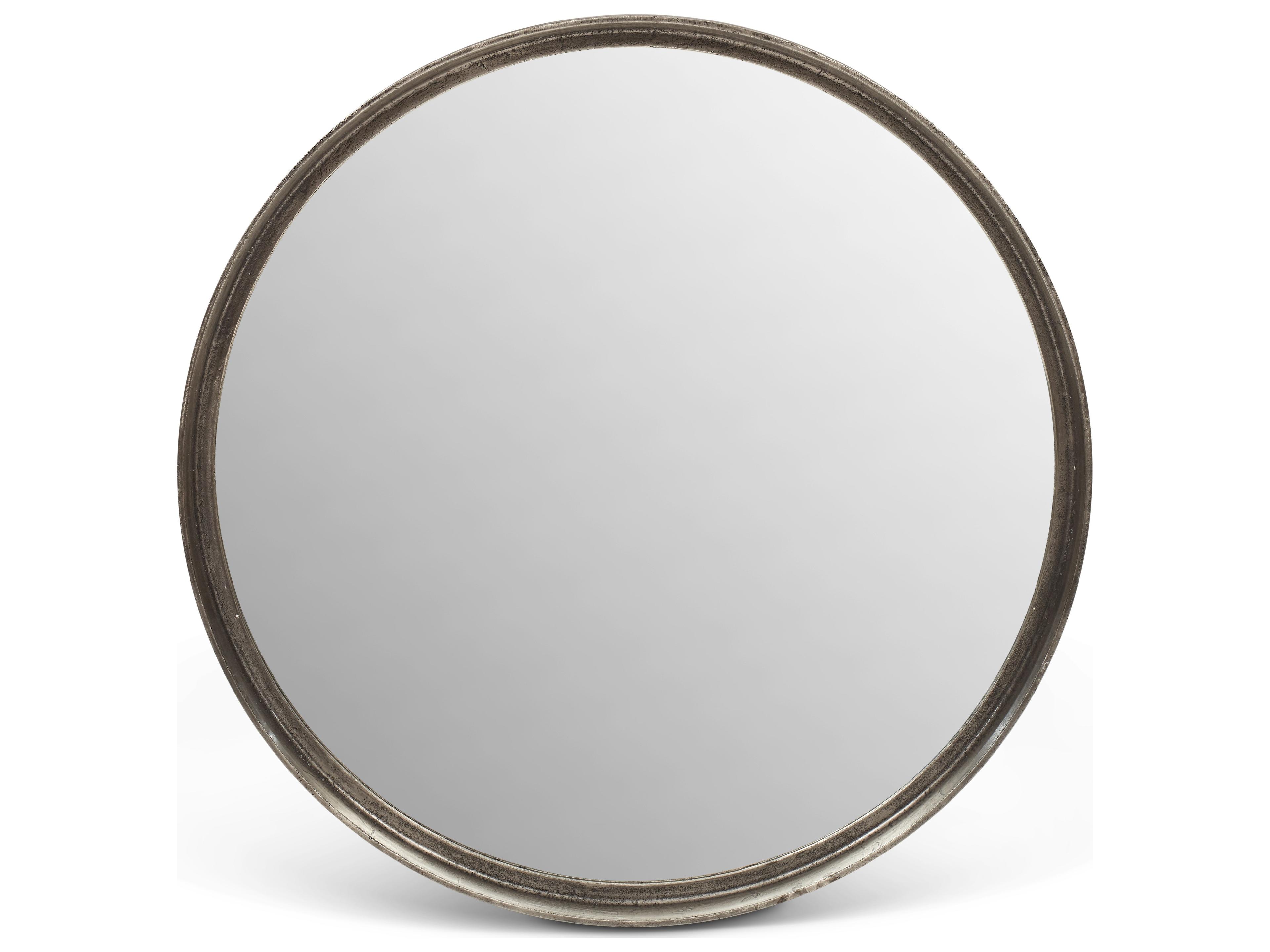 Samar Elements Round Wall Mirror Vintage Silver