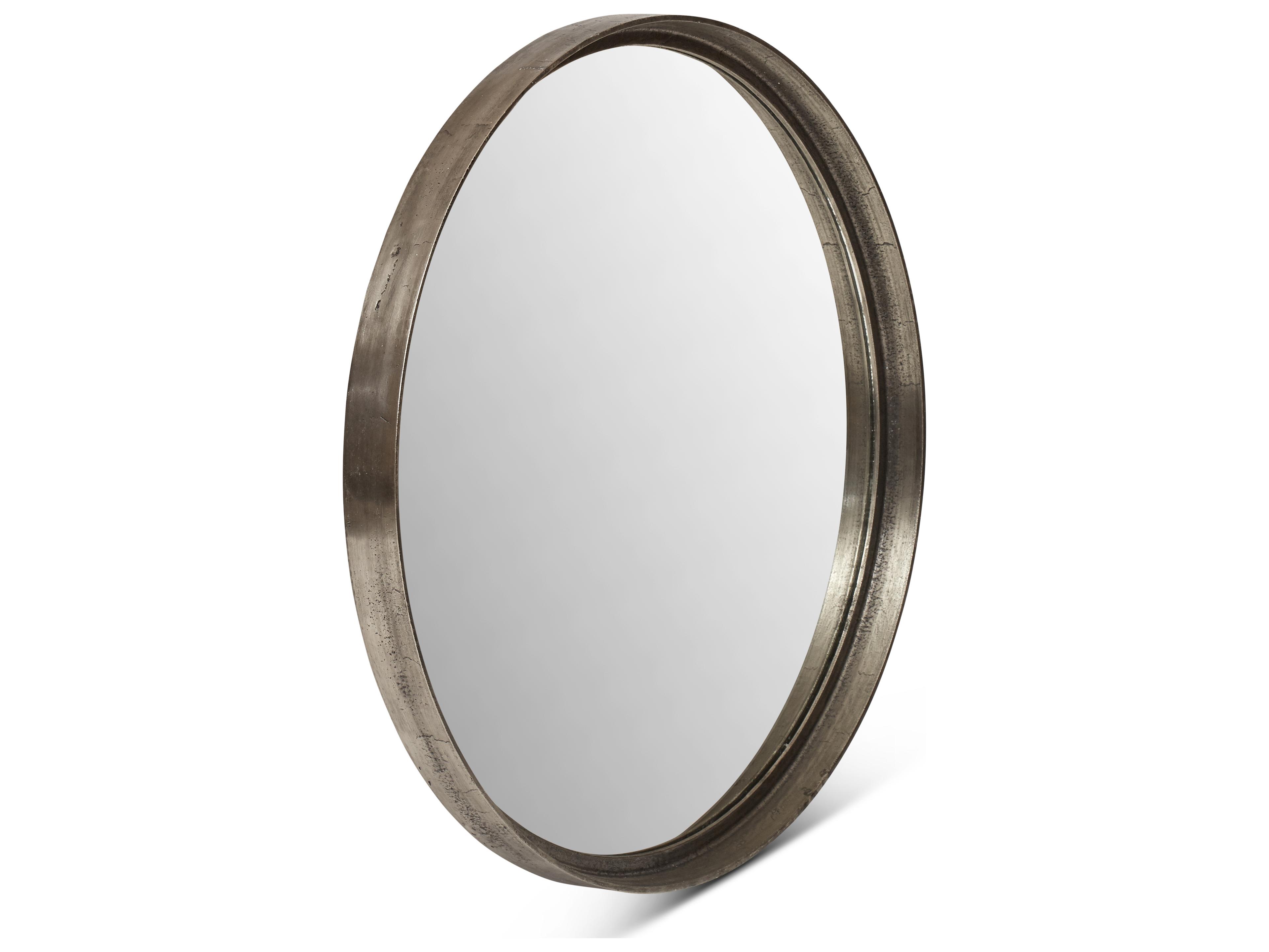 Urbia Samar Vintage Silver Round Wall Mirror