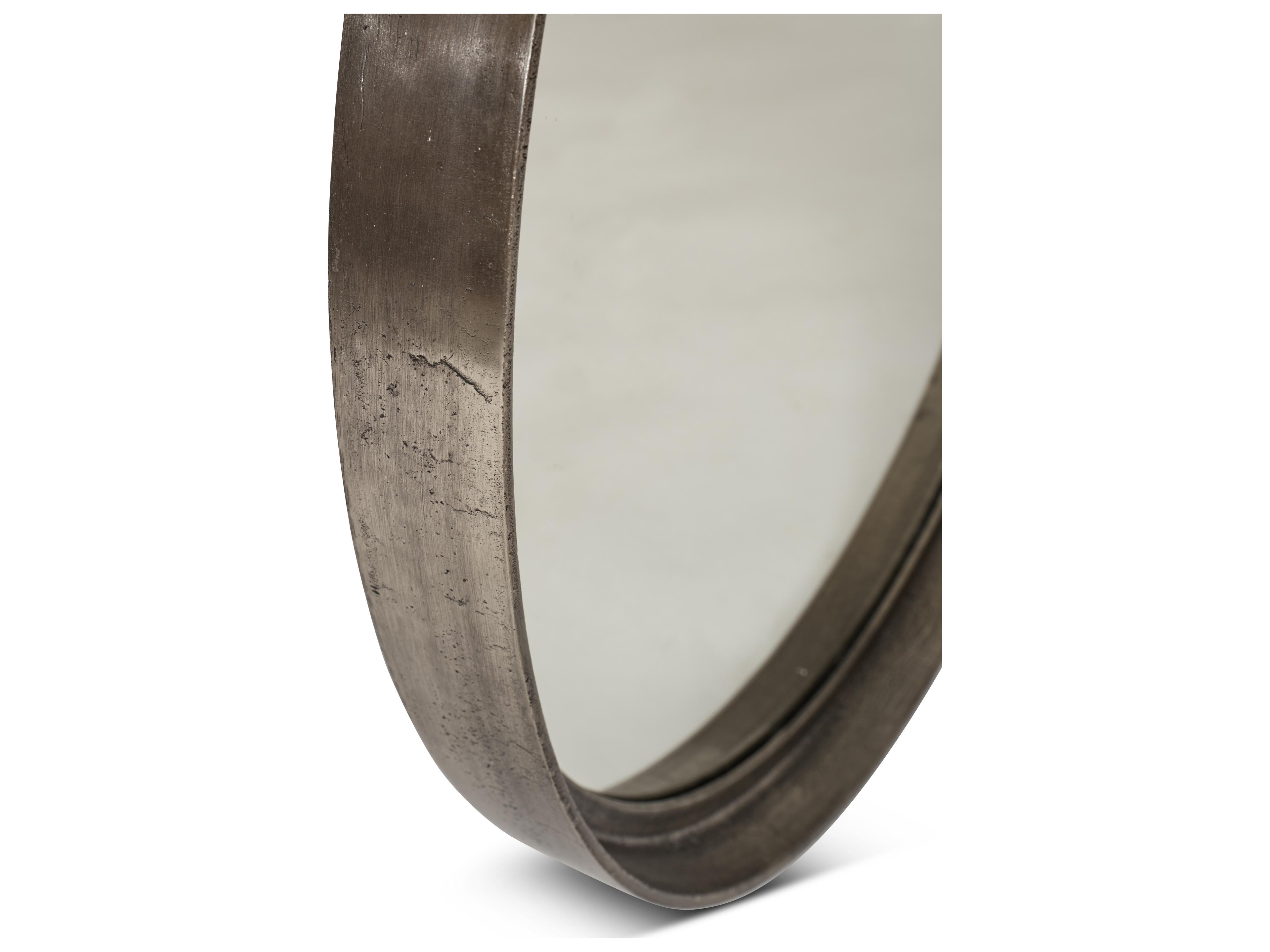 Urbia Samar Vintage Silver Round Wall Mirror