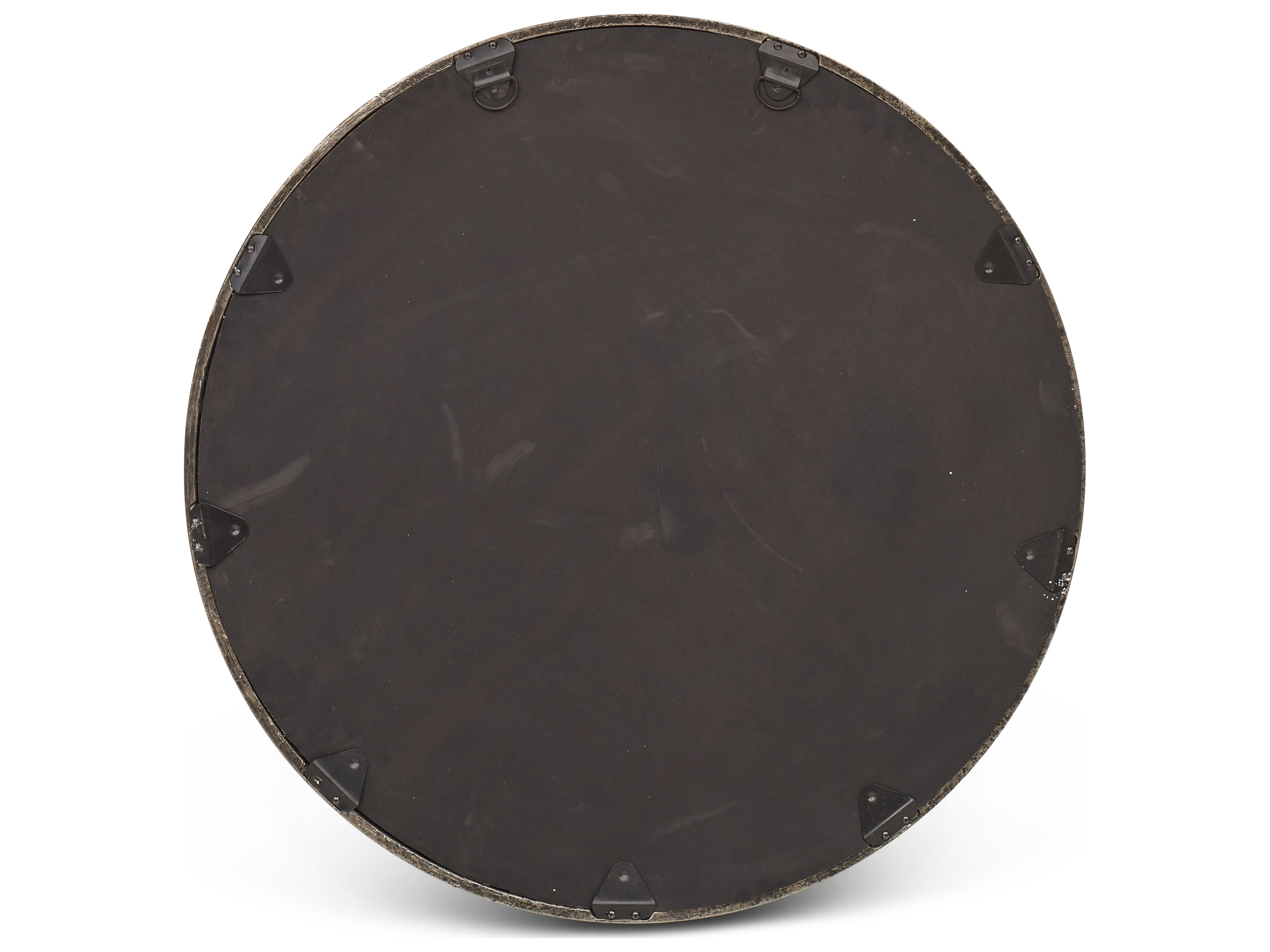 Urbia Samar Vintage Silver Round Wall Mirror