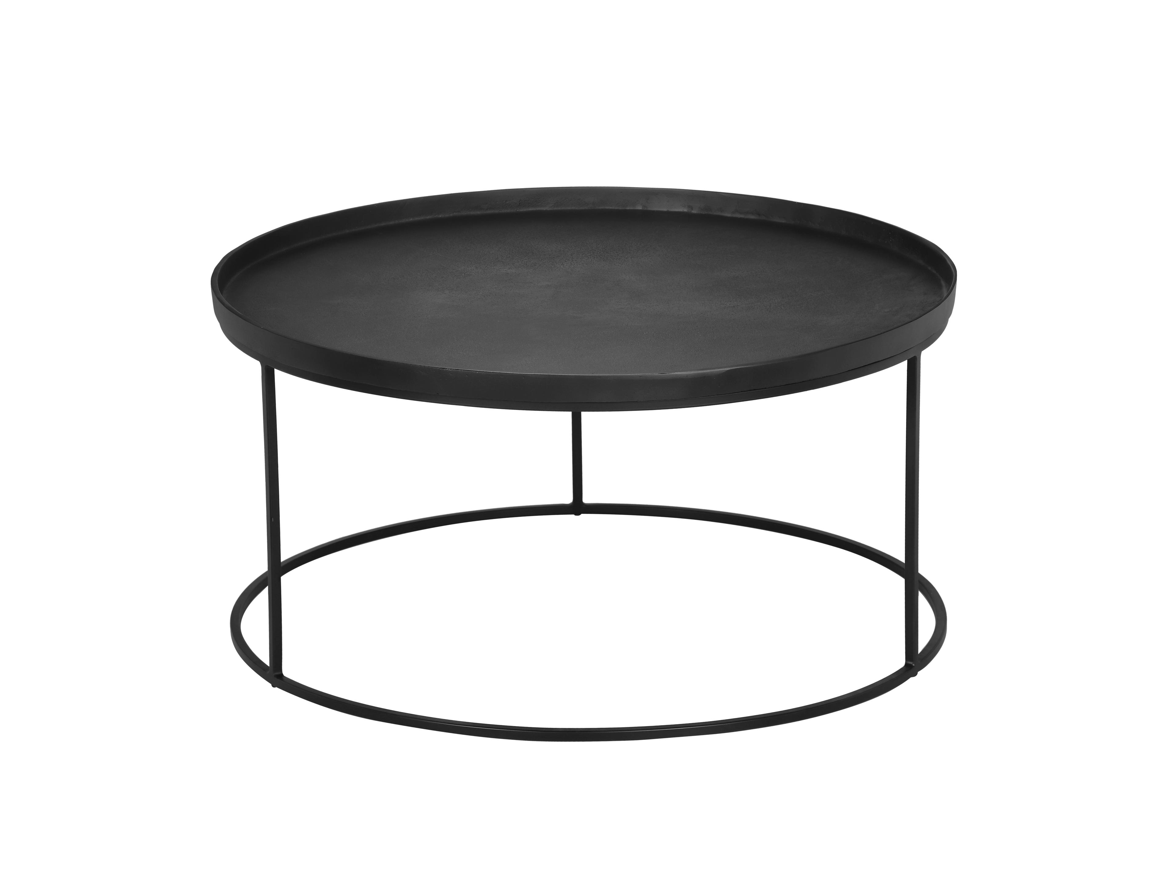 Urbia Elements Round Metal Antique Zinc Black Sana Coffee Table