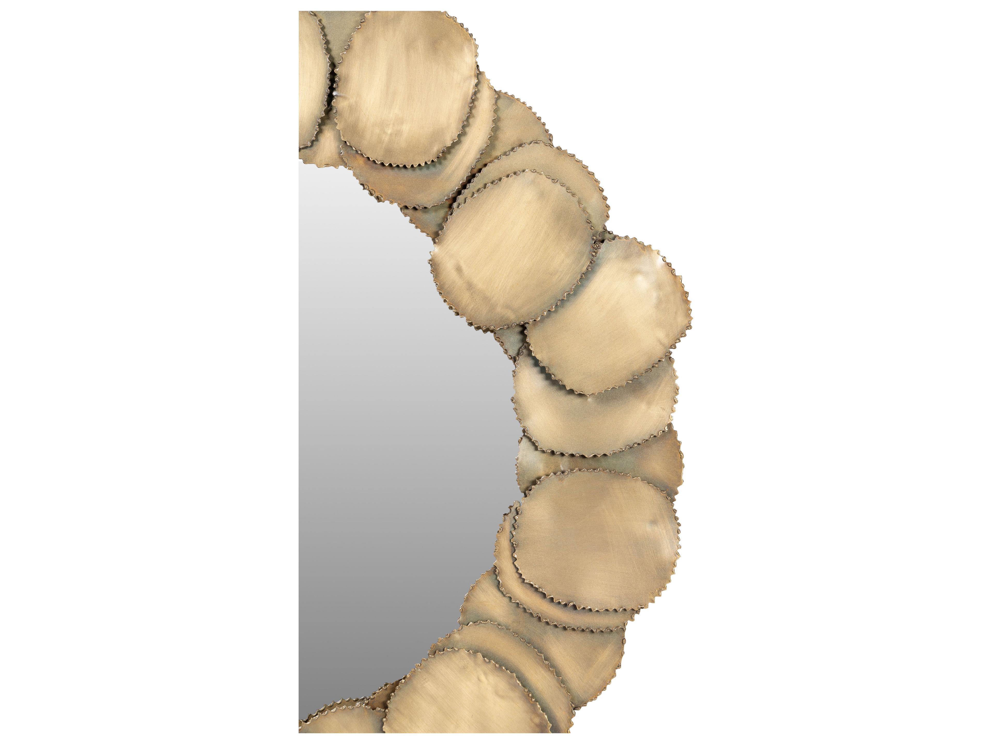 Urbia Elements Suri Round Antique Brass Wall Mirror