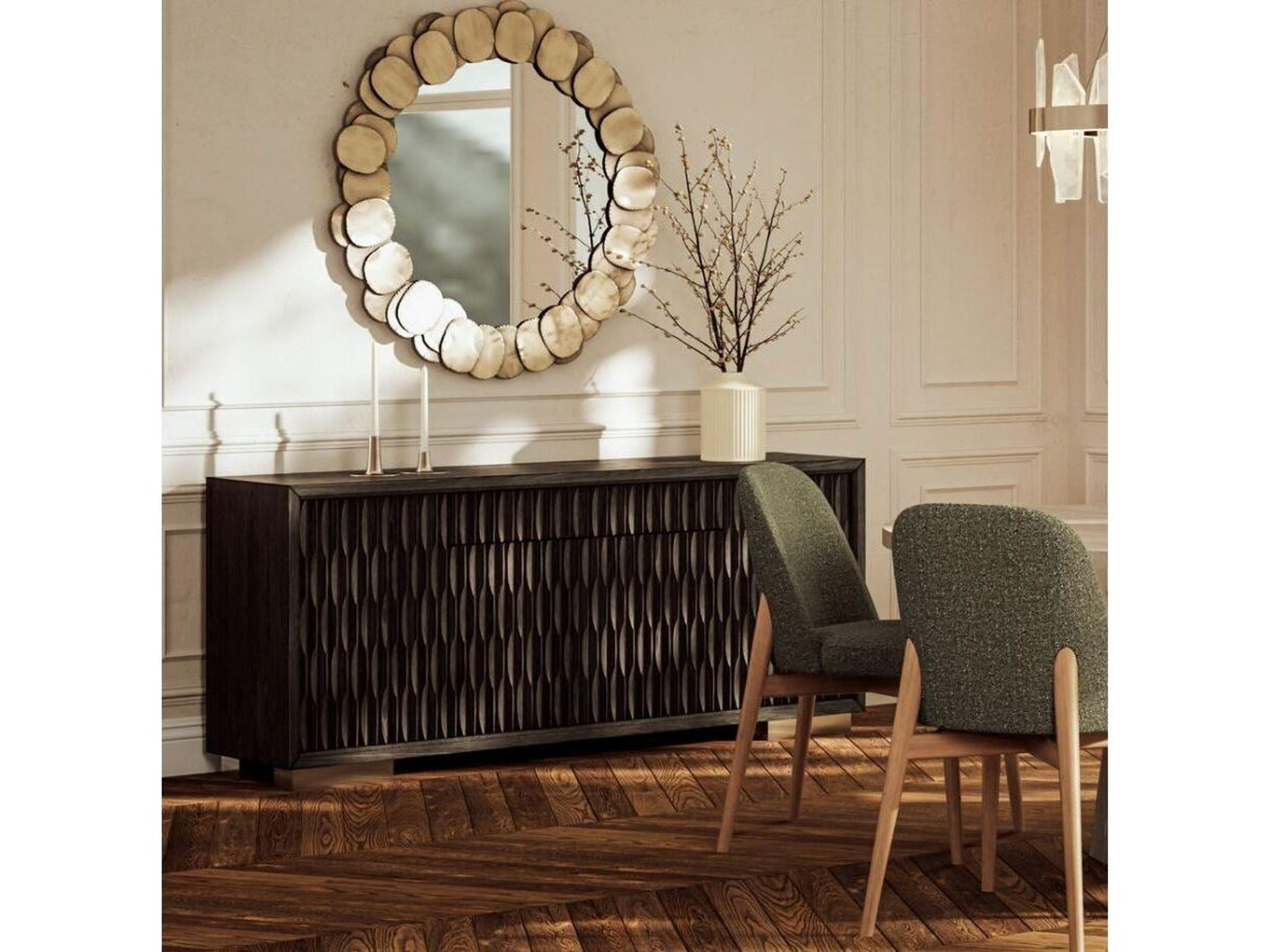 Urbia Elements Suri Round Antique Brass Wall Mirror