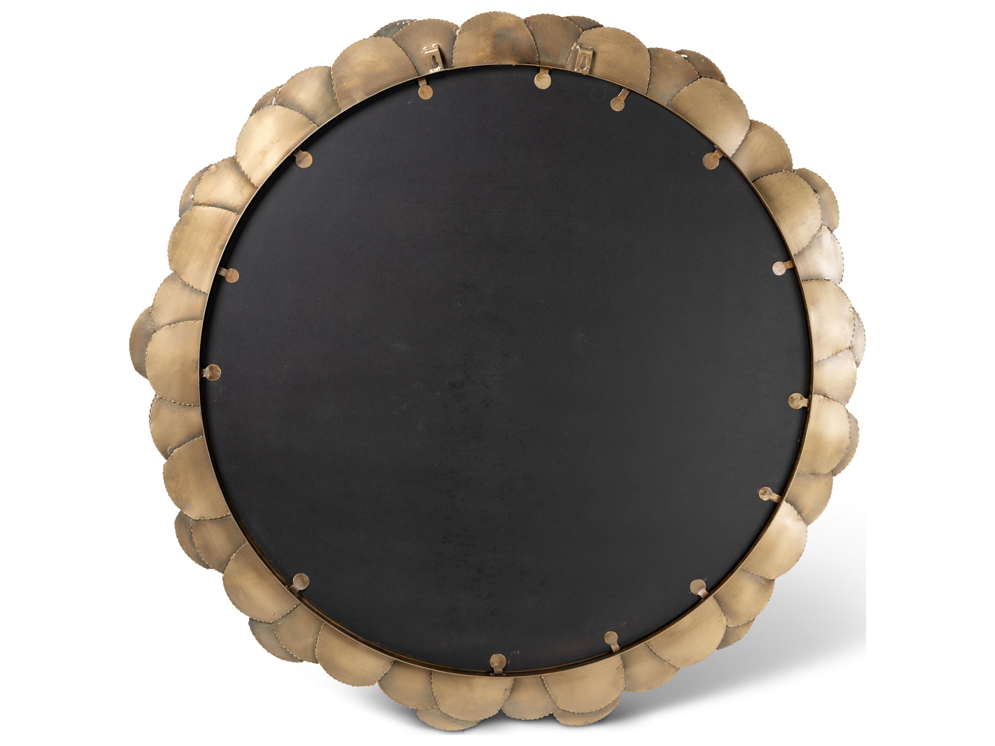 Urbia Elements Suri Round Antique Brass Wall Mirror