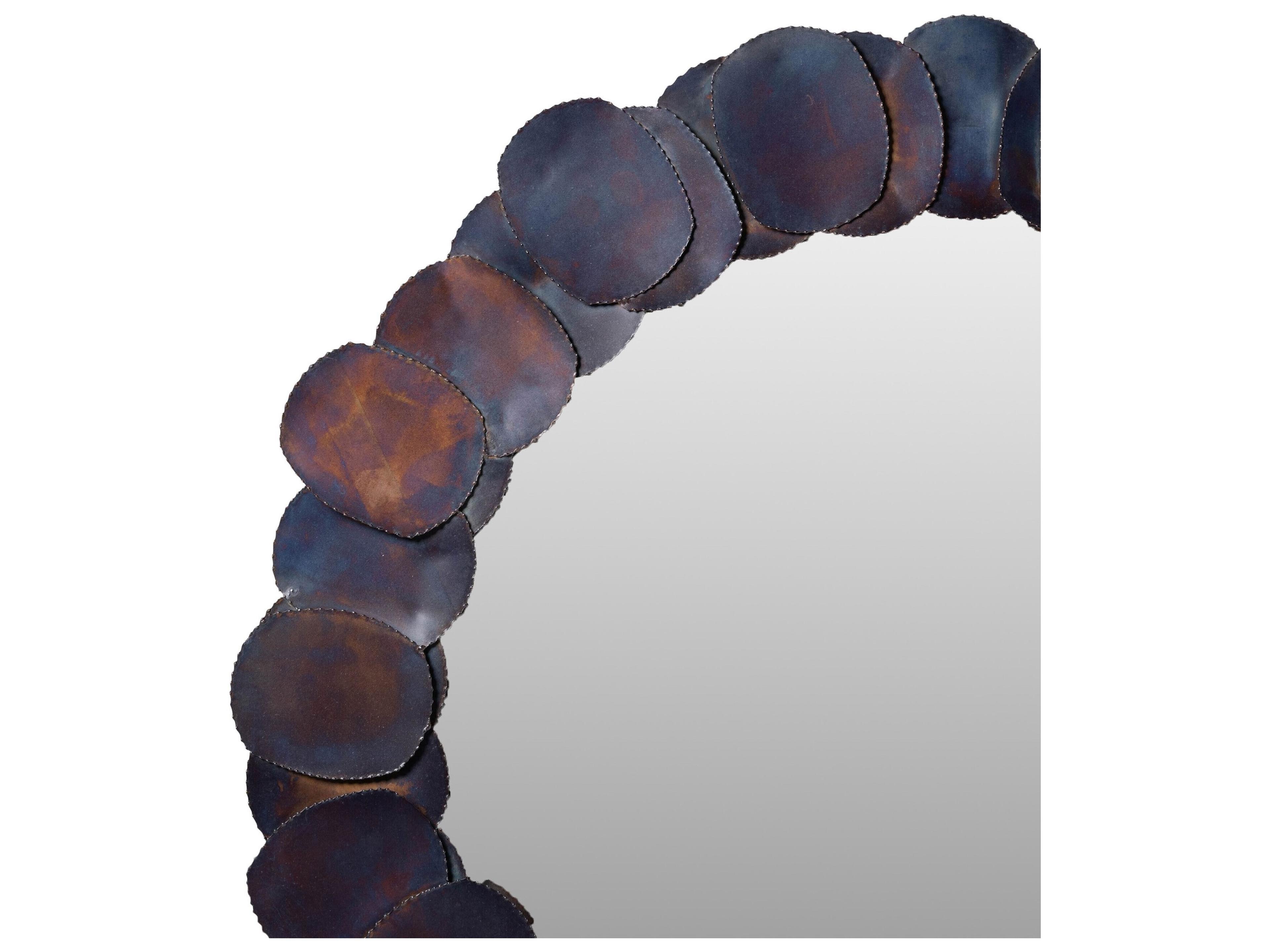 Urbia Elements Suri Round Cobalt Wall Mirror