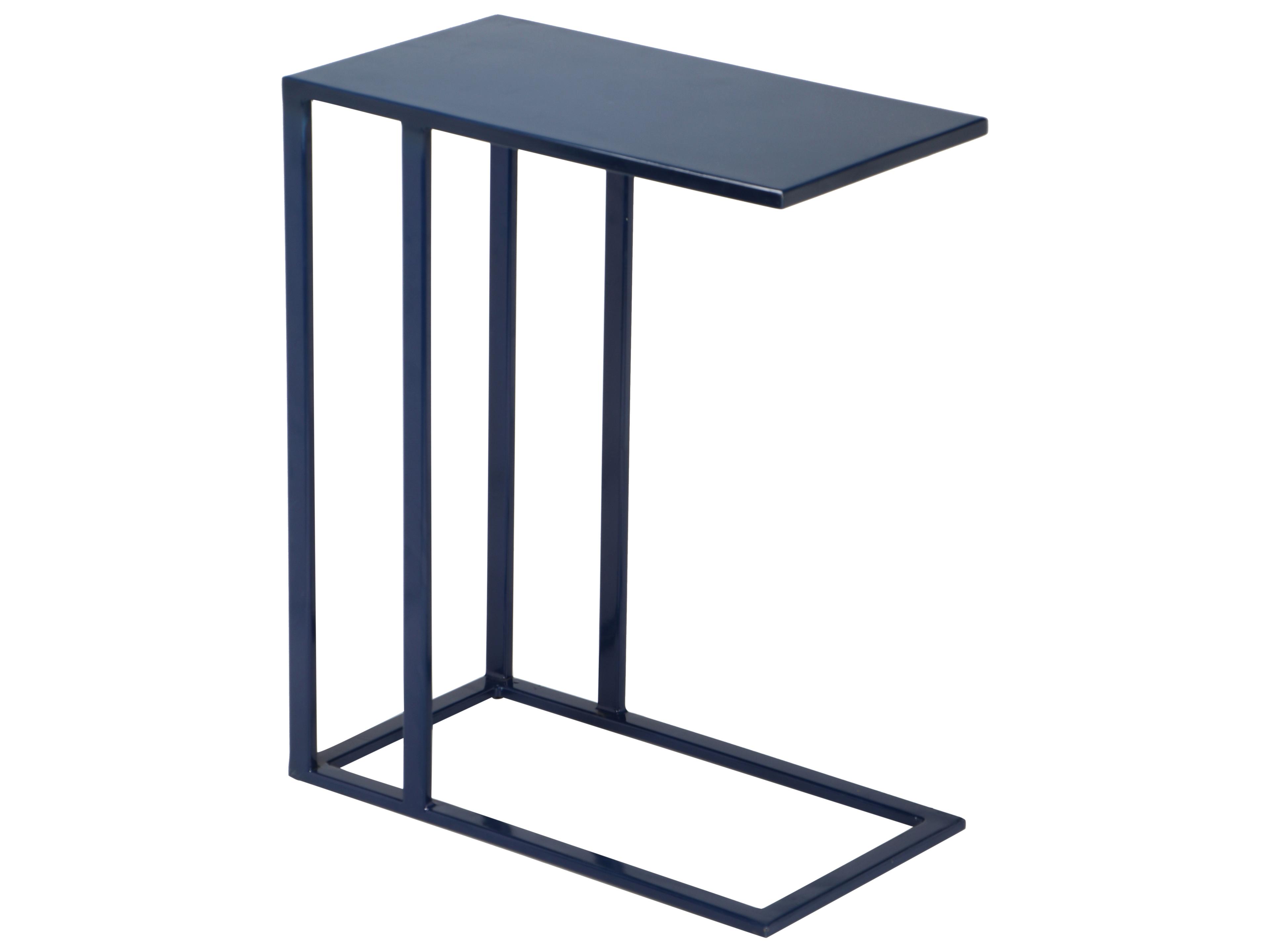 Elements Rectangular Metal Navy Tanu End Table