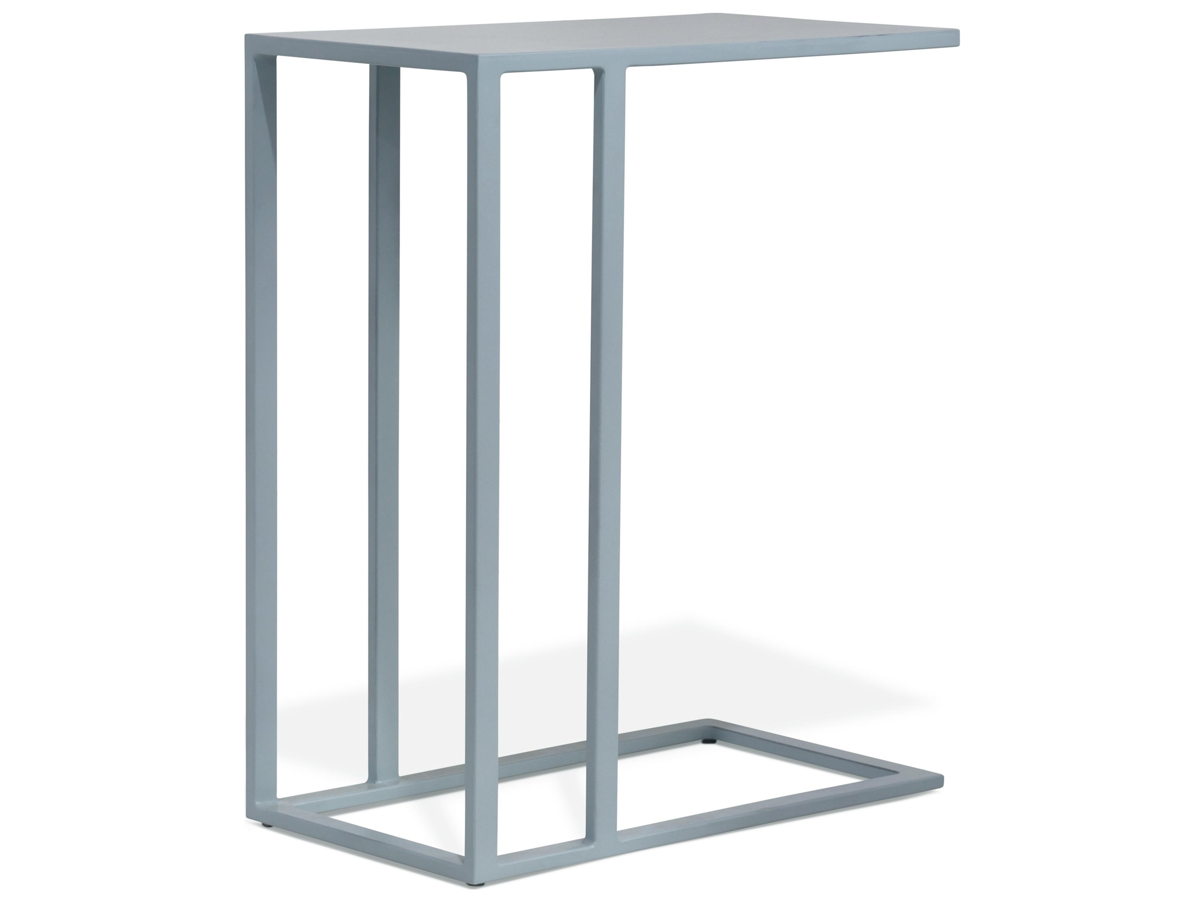 Urbia Elements Square Metal Pearl Blue End Table