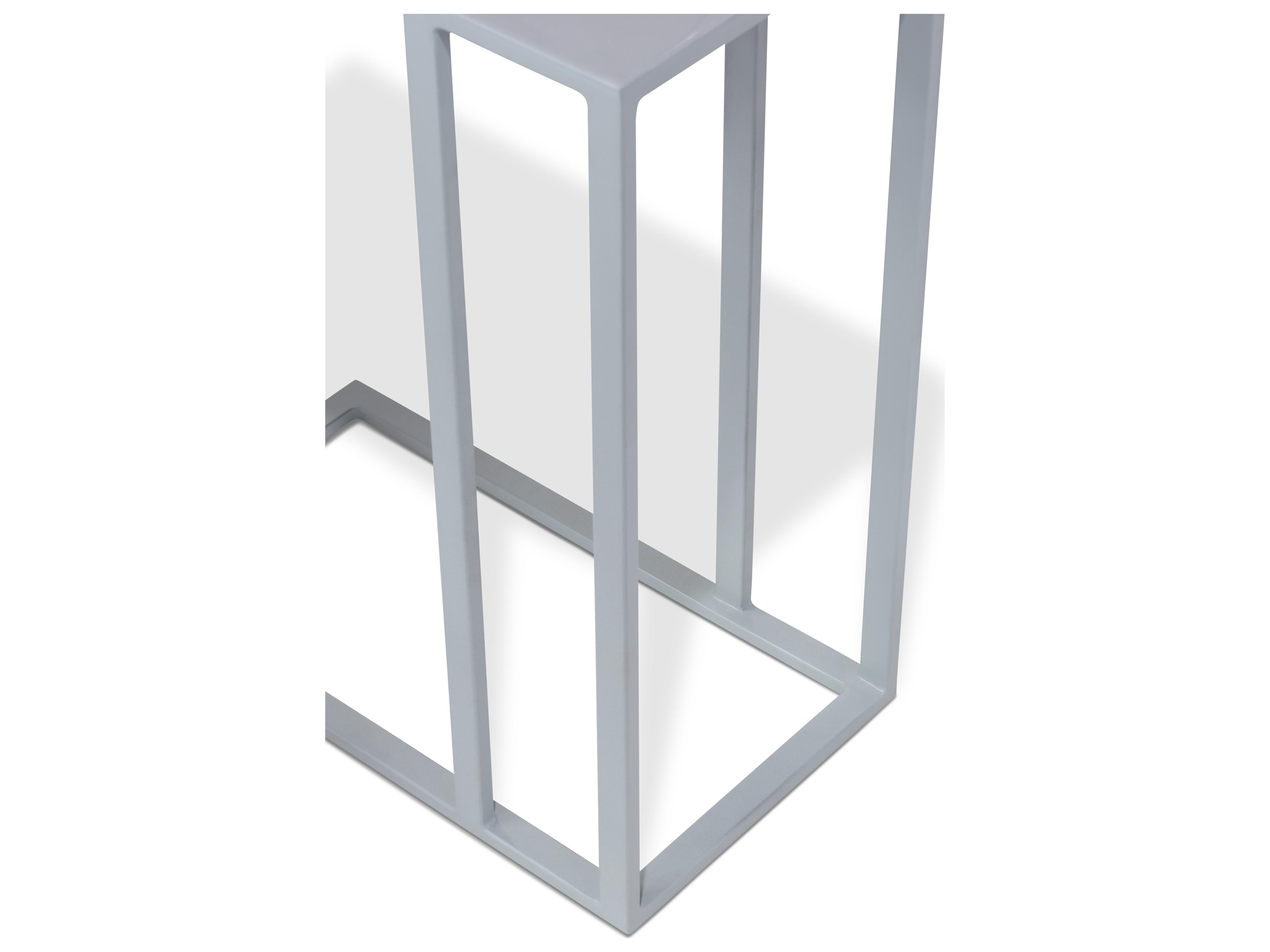 Urbia Elements Square Metal Pearl Blue End Table