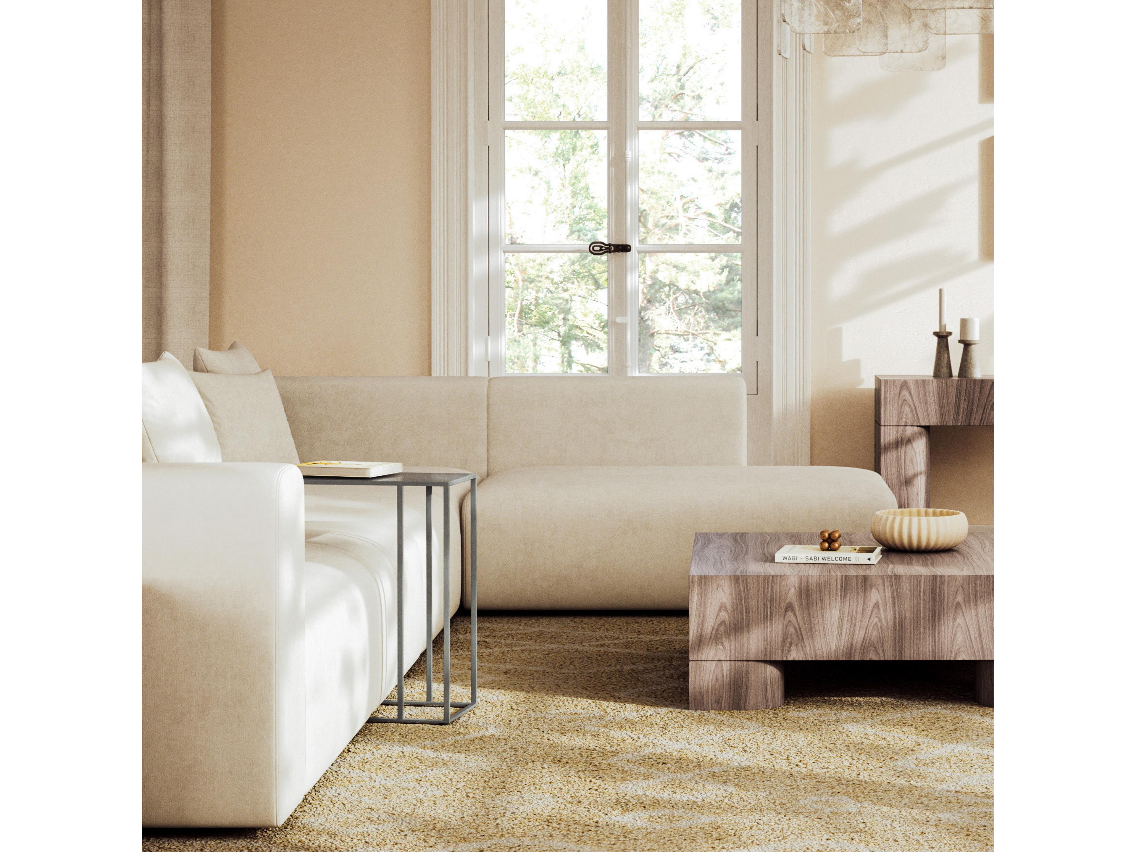 Urbia Elements Square Metal Pearl Blue End Table