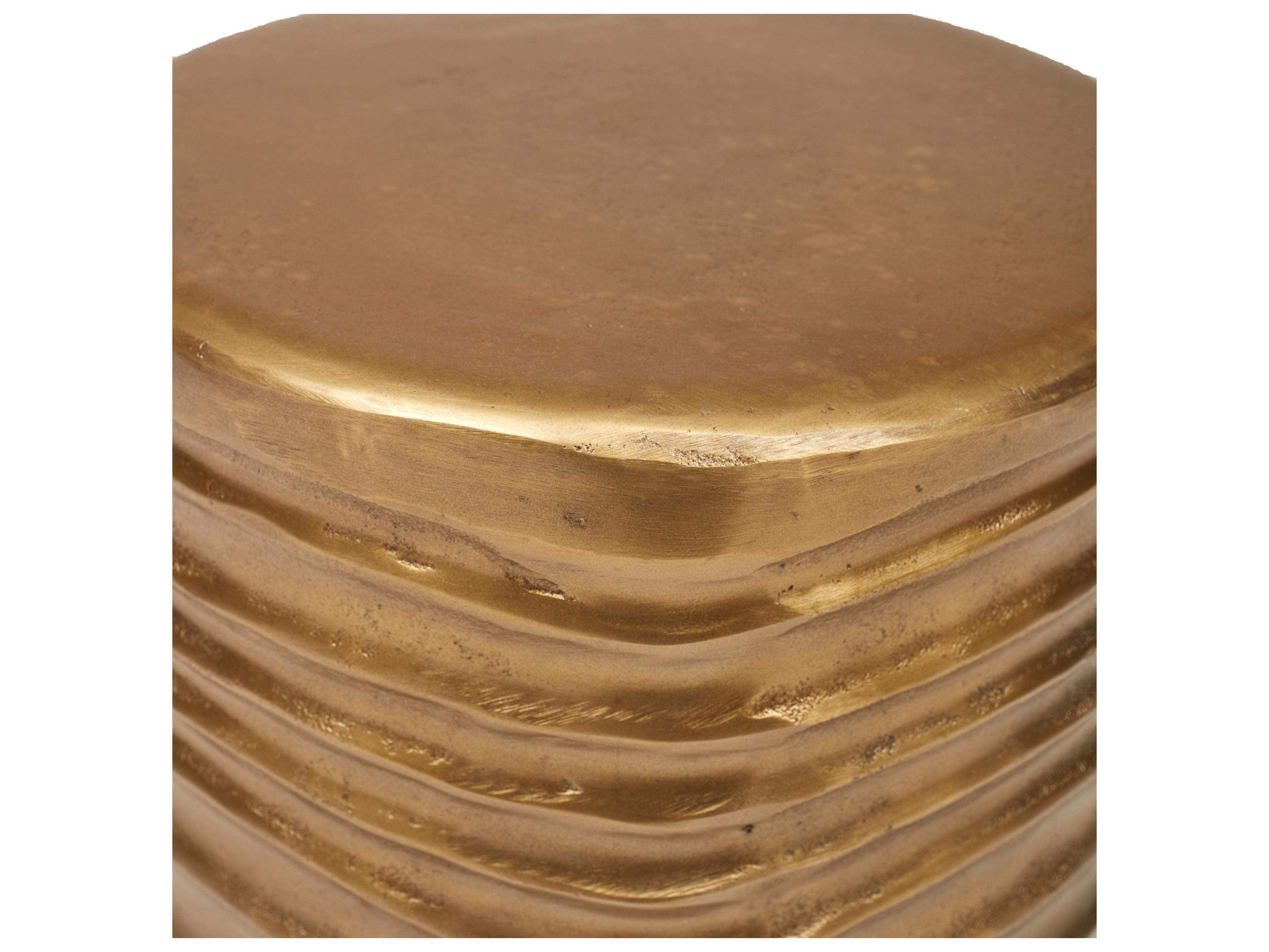 Urbia Elements Antique Brass Gold Accent Stool
