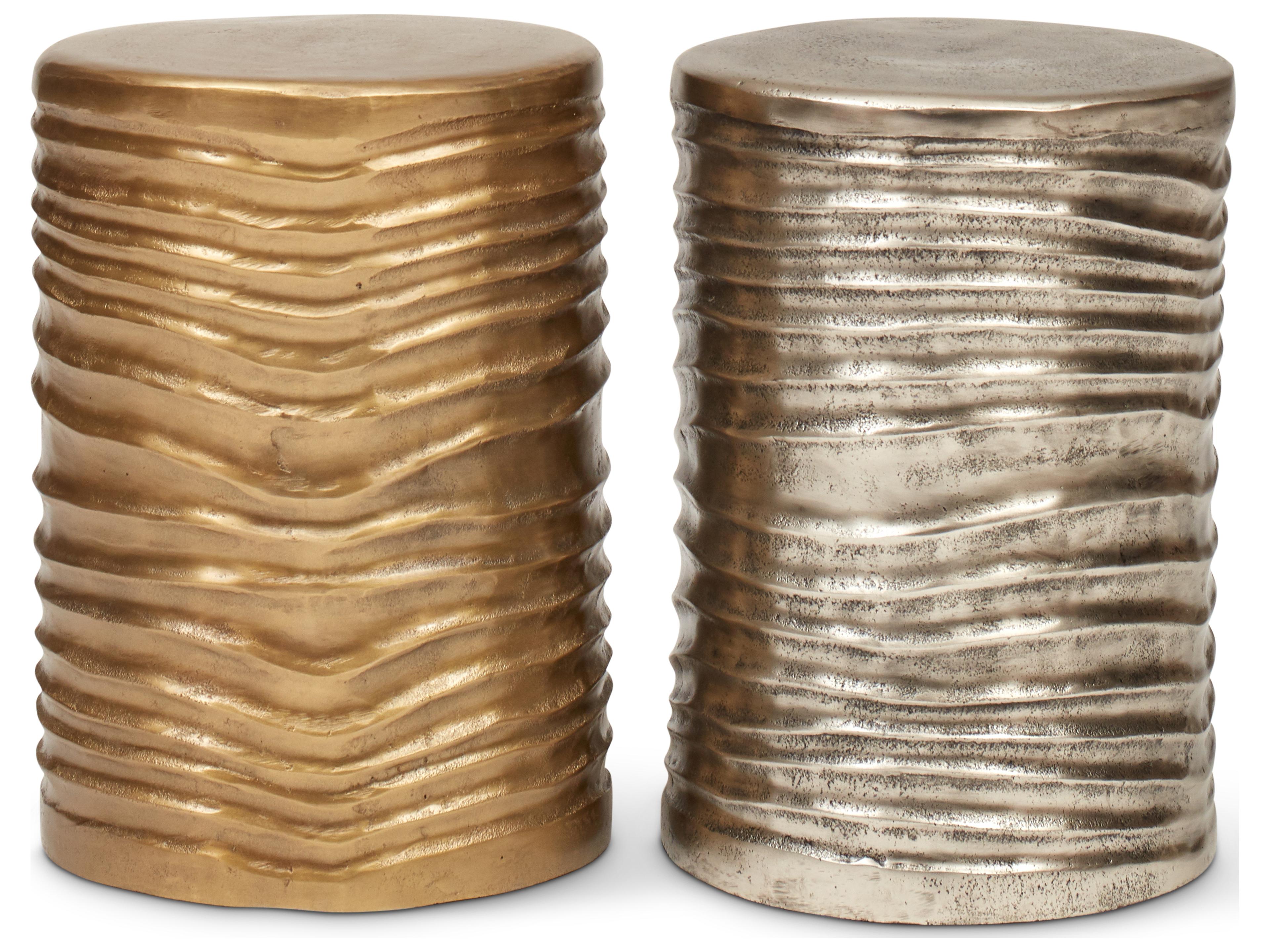 Urbia Elements Antique Brass Gold Accent Stool