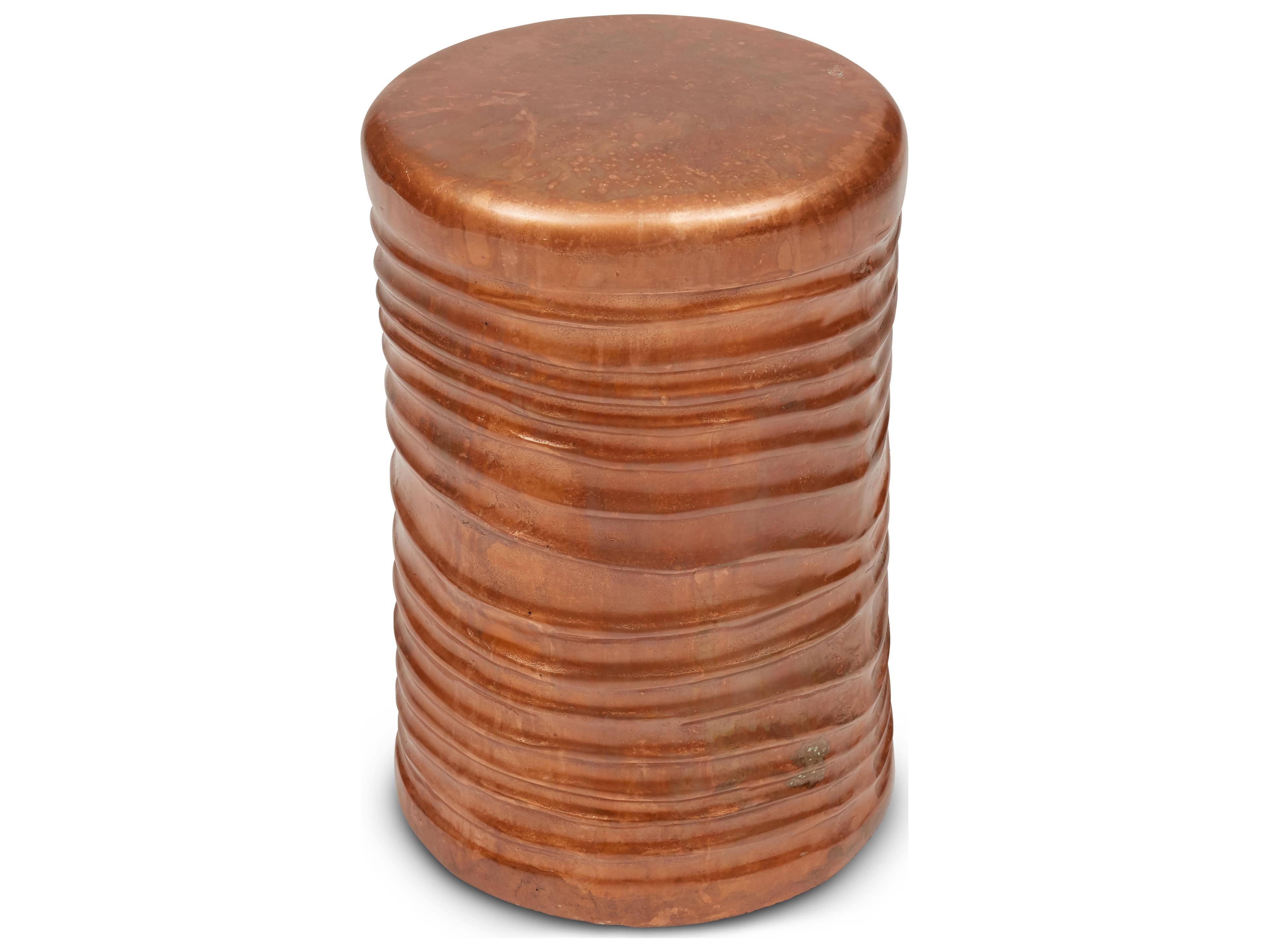 Urbia Elements Vintage Copper Orange Accent Stool