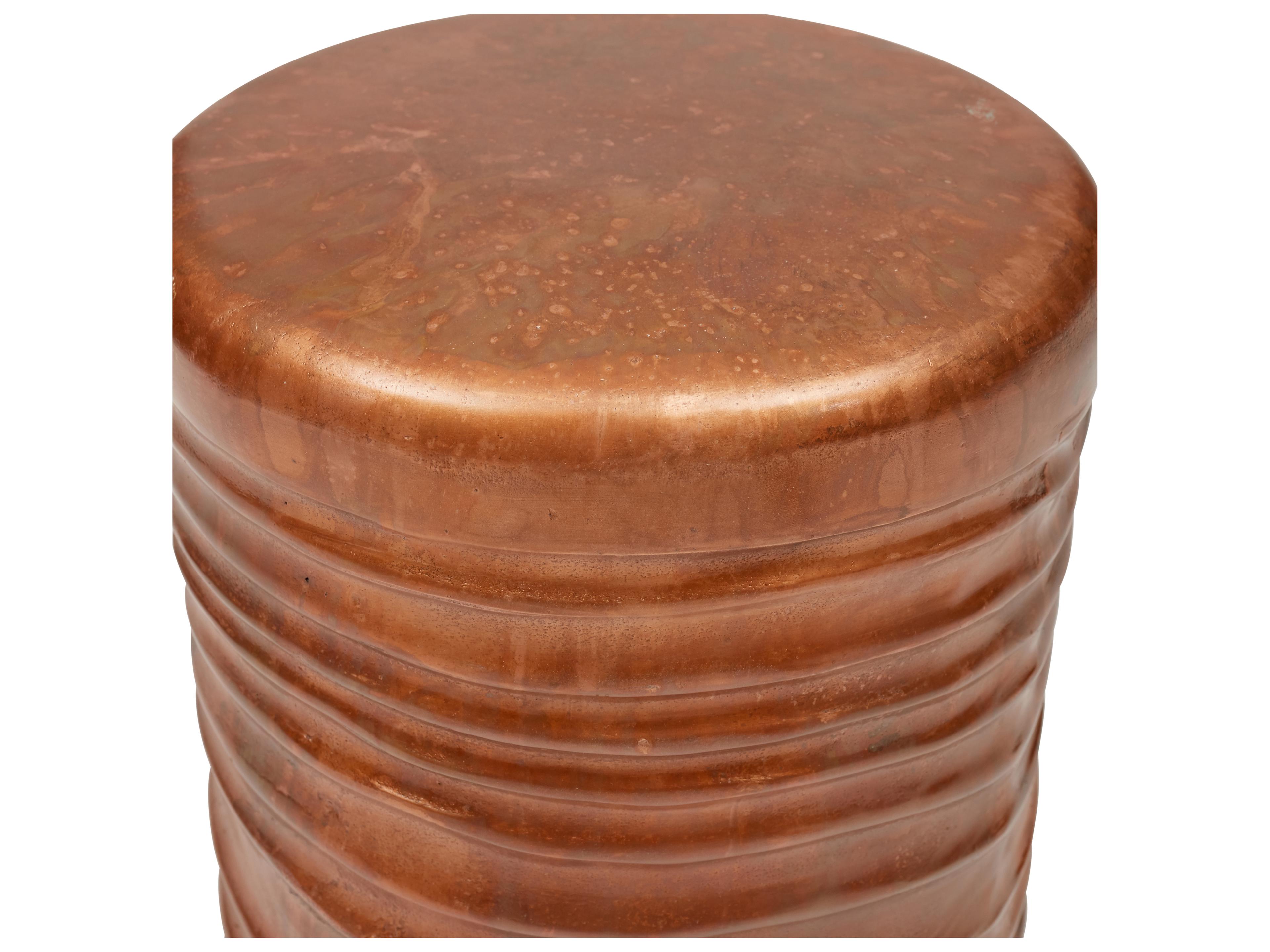 Urbia Elements Vintage Copper Orange Accent Stool